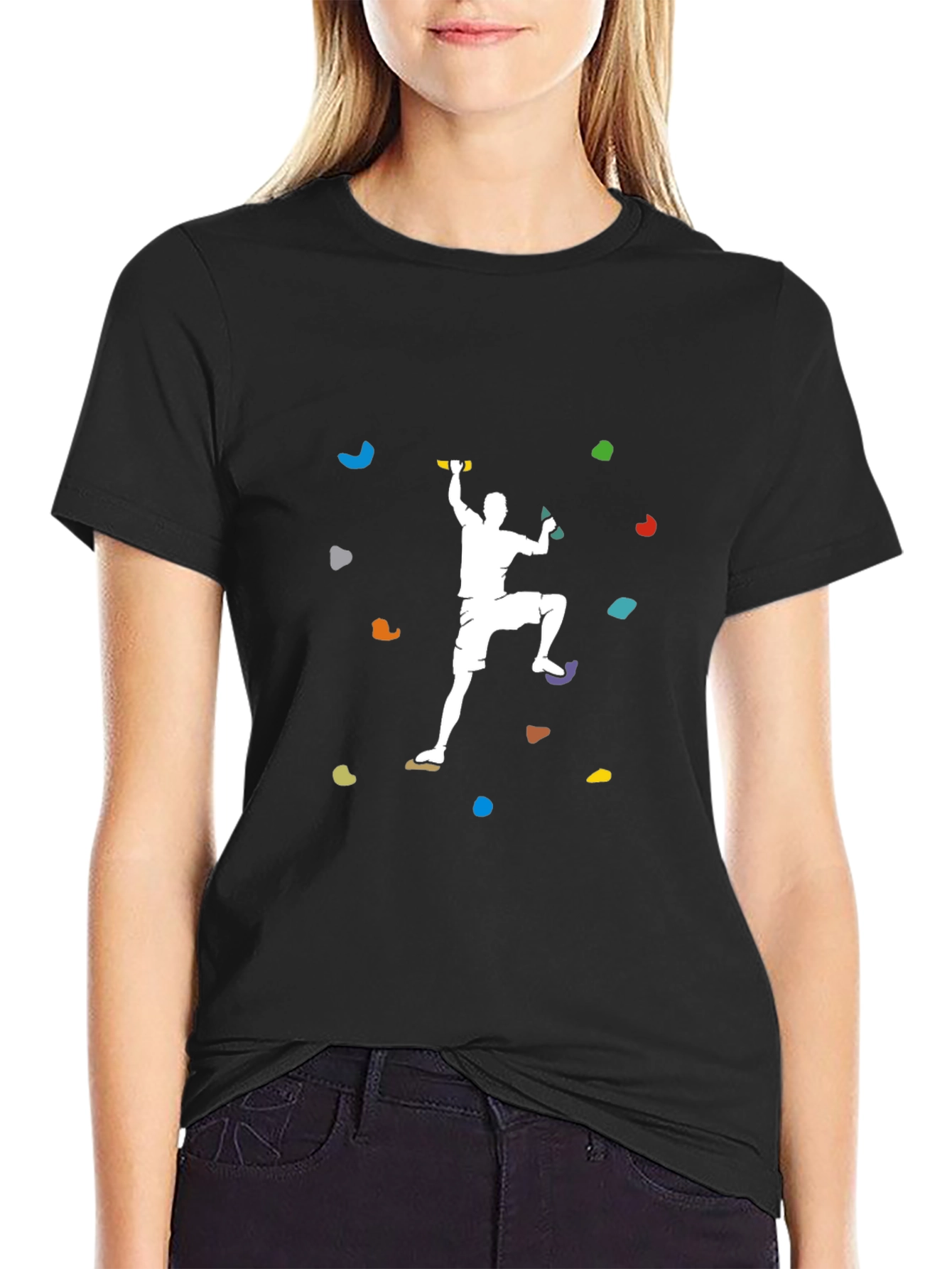 Rock Climbing T-Shirt - Black Graphic Tee
