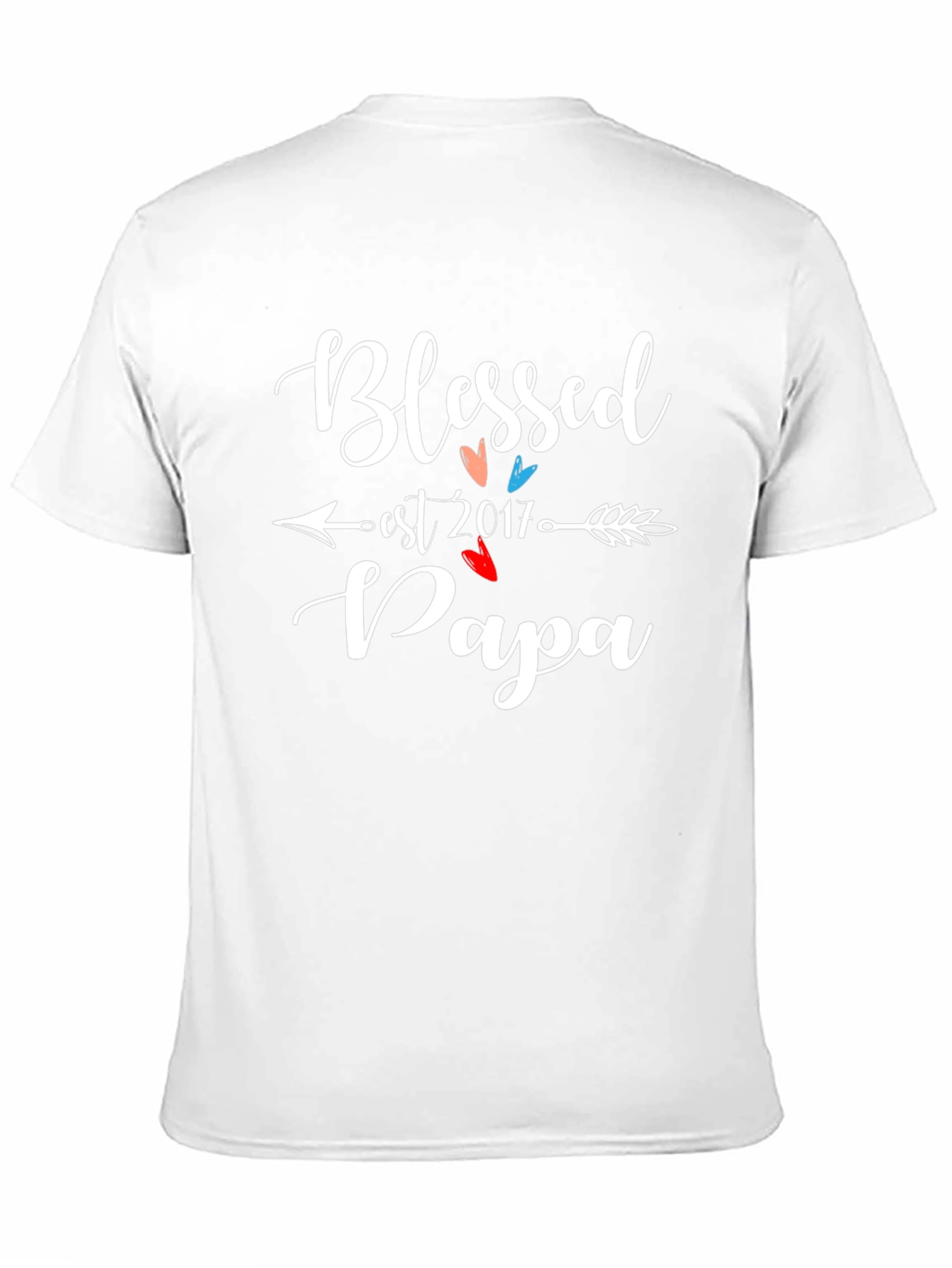 Blessed Papa Est. 2017 Graphic T-Shirt