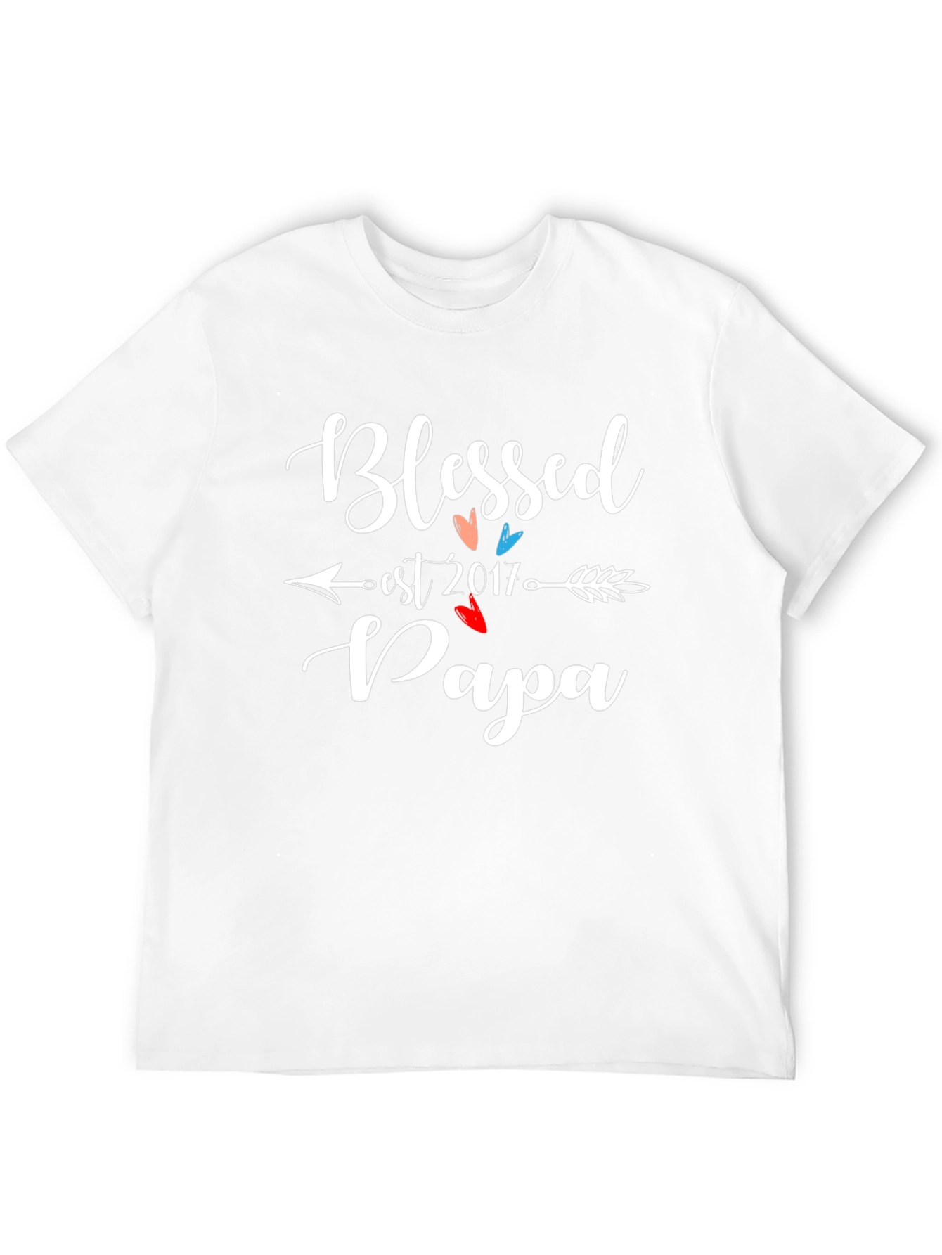 Blessed Papa Est. 2017 Graphic T-Shirt