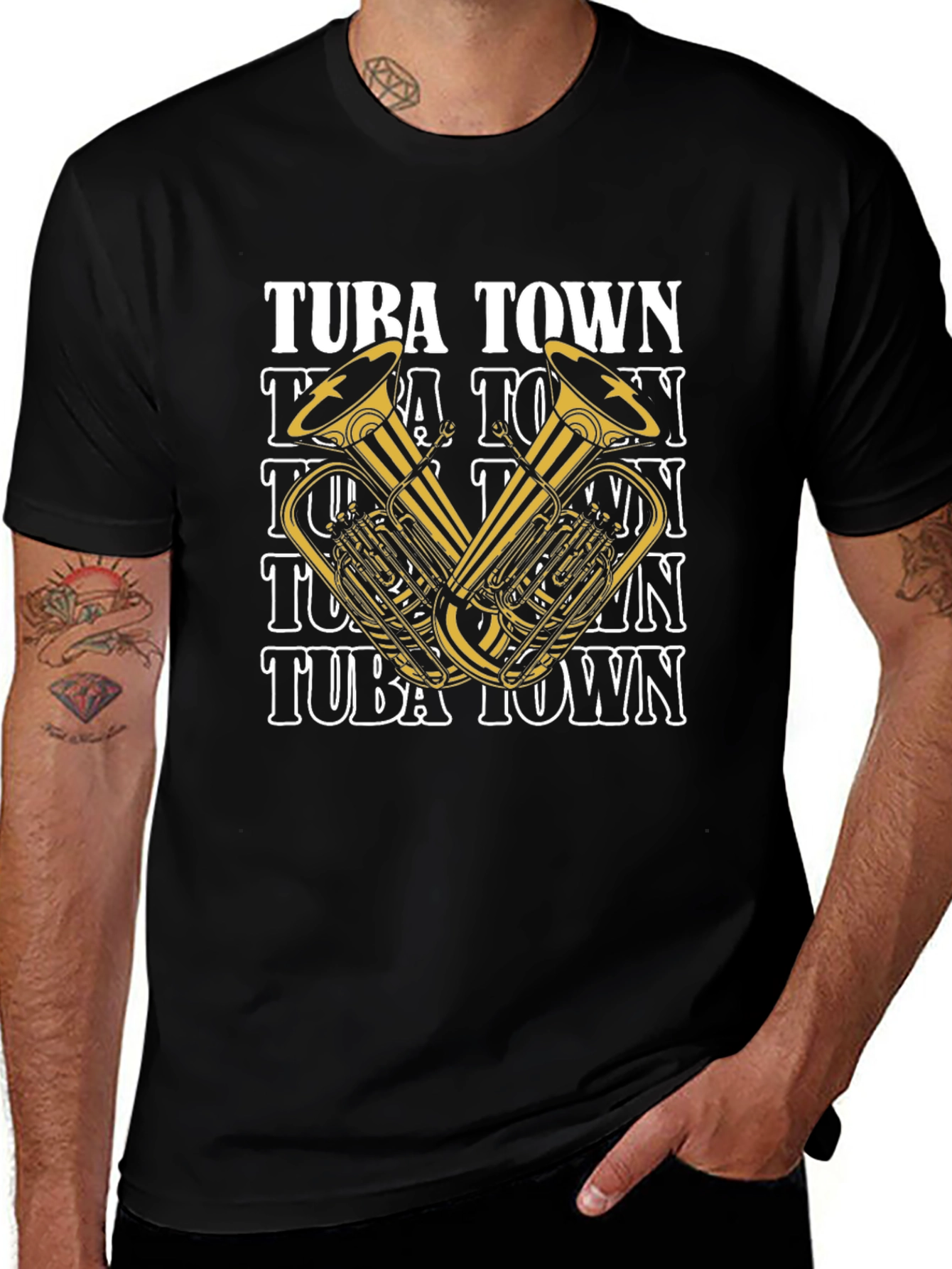 Tuba Town Graphic T-Shirt - Music Lover Tee