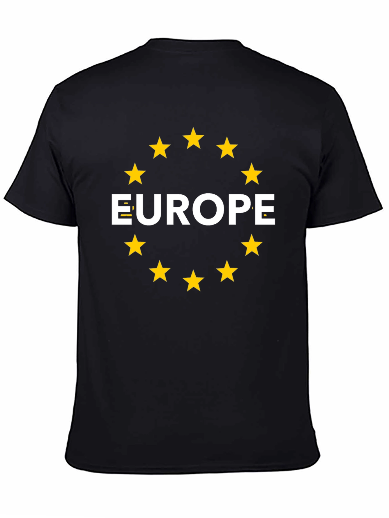 Europe Star Circle Black T-Shirt