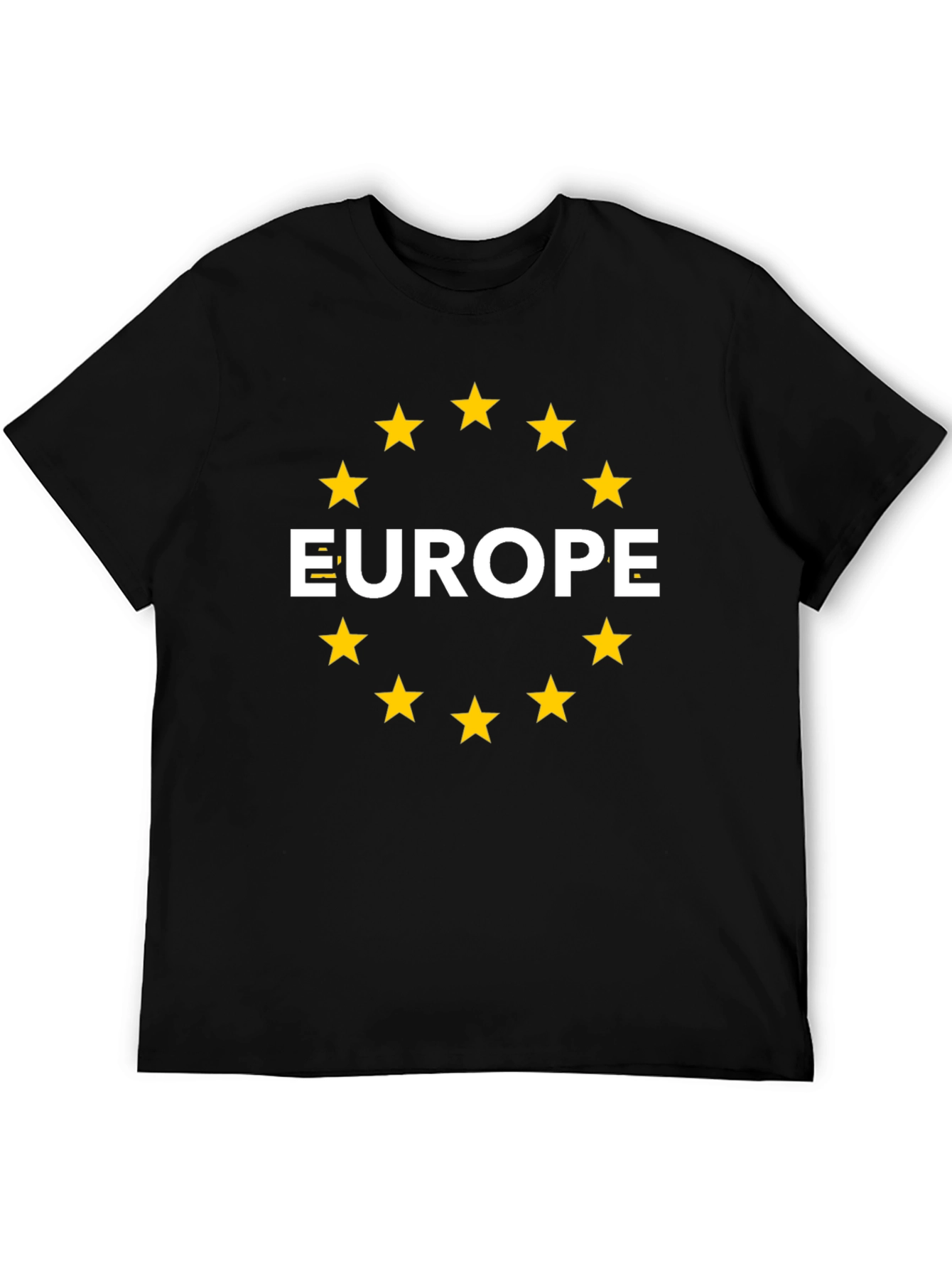 Europe Star Circle Black T-Shirt