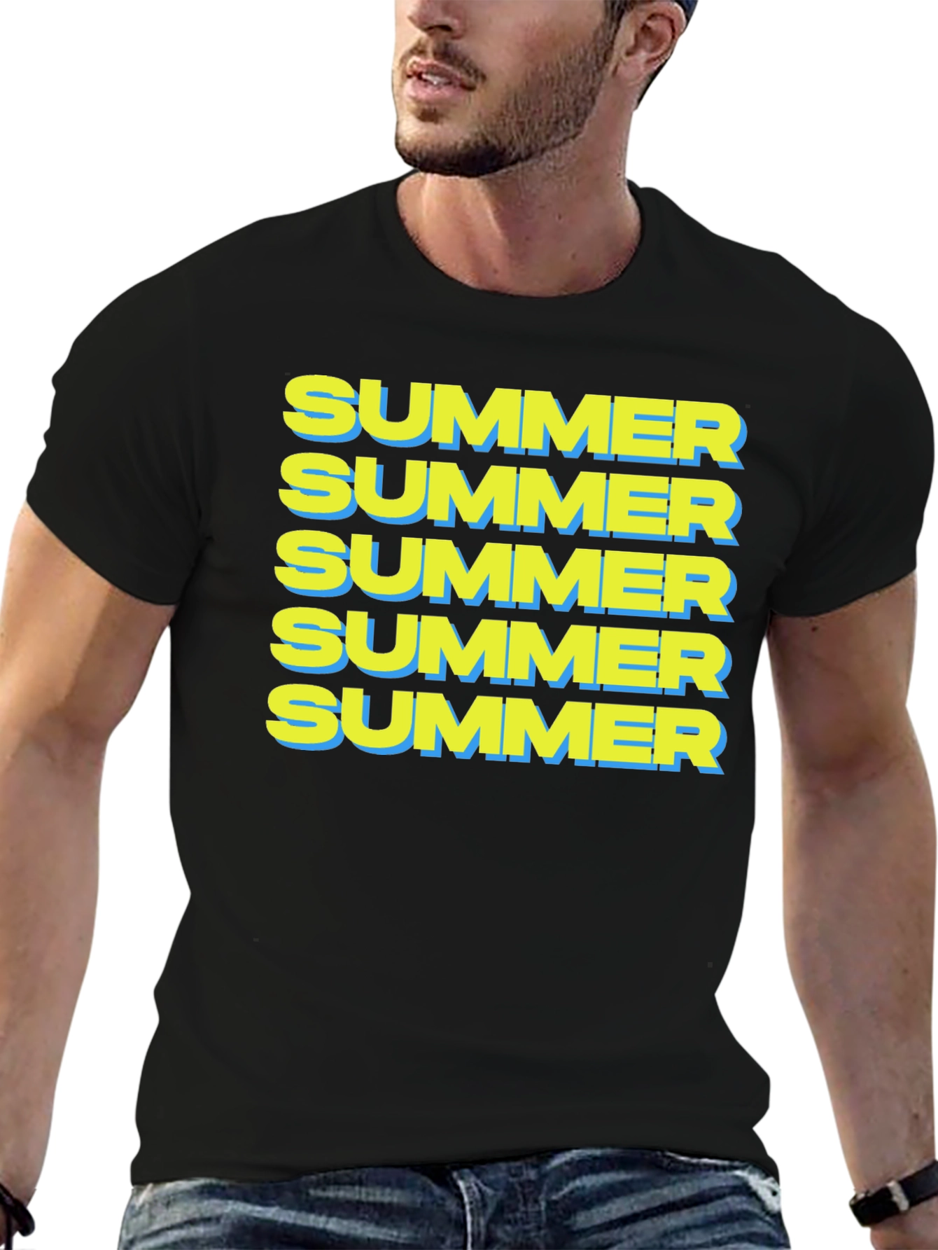 Summer T-Shirt - Bold Repeated Print