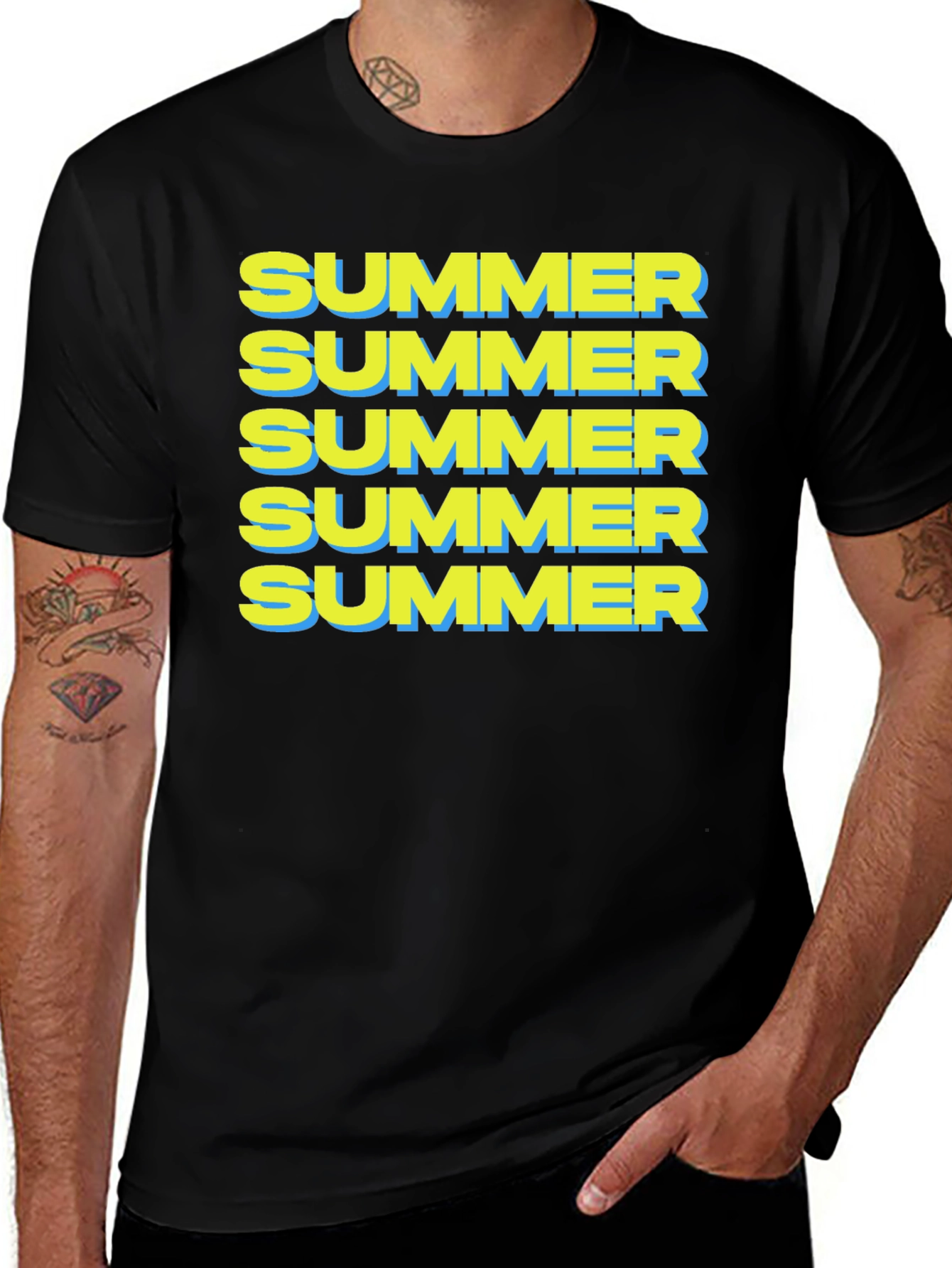 Summer T-Shirt - Bold Repeated Print