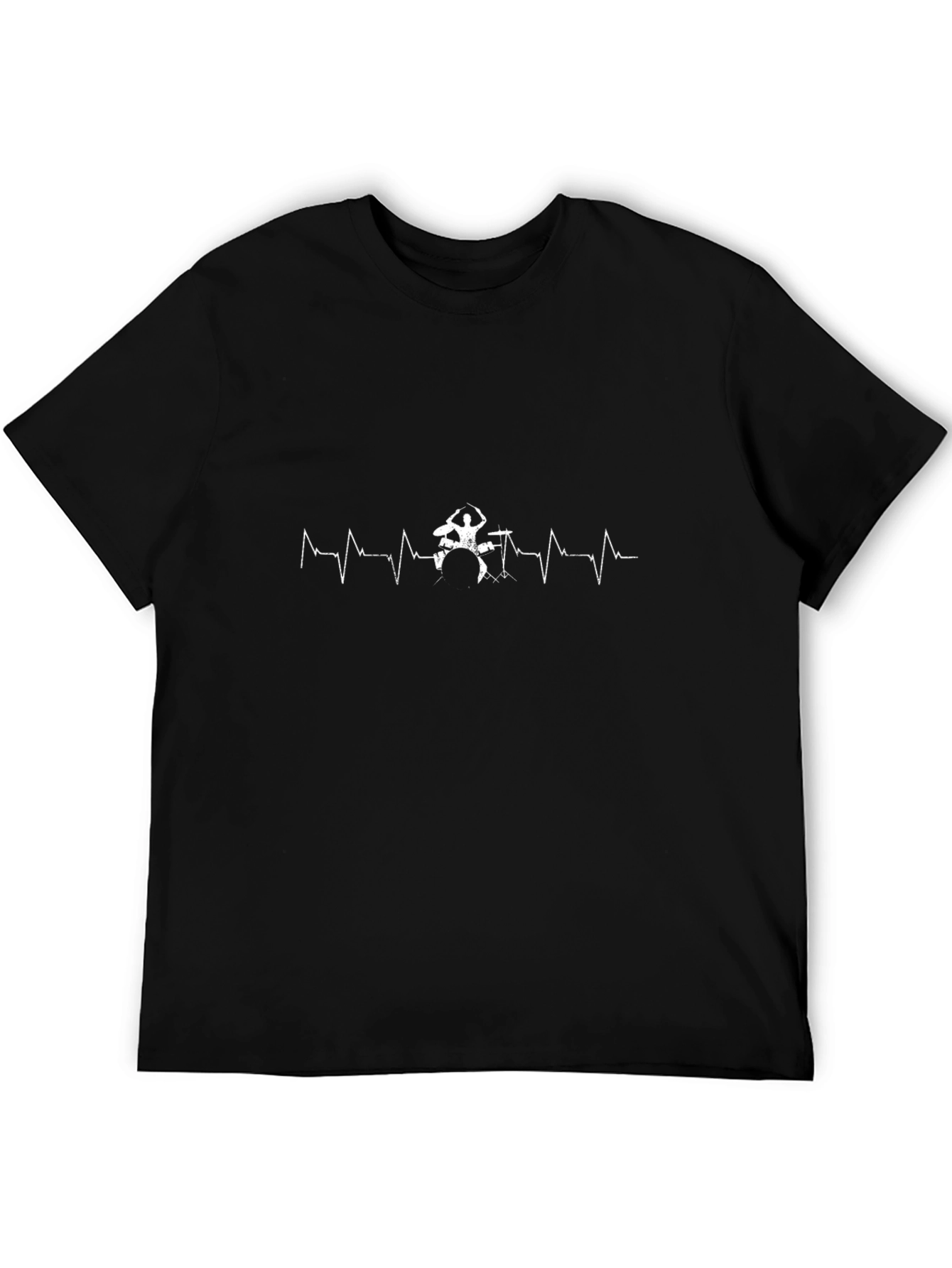 Drummer Heartbeat T-Shirt - Music Lover Tee