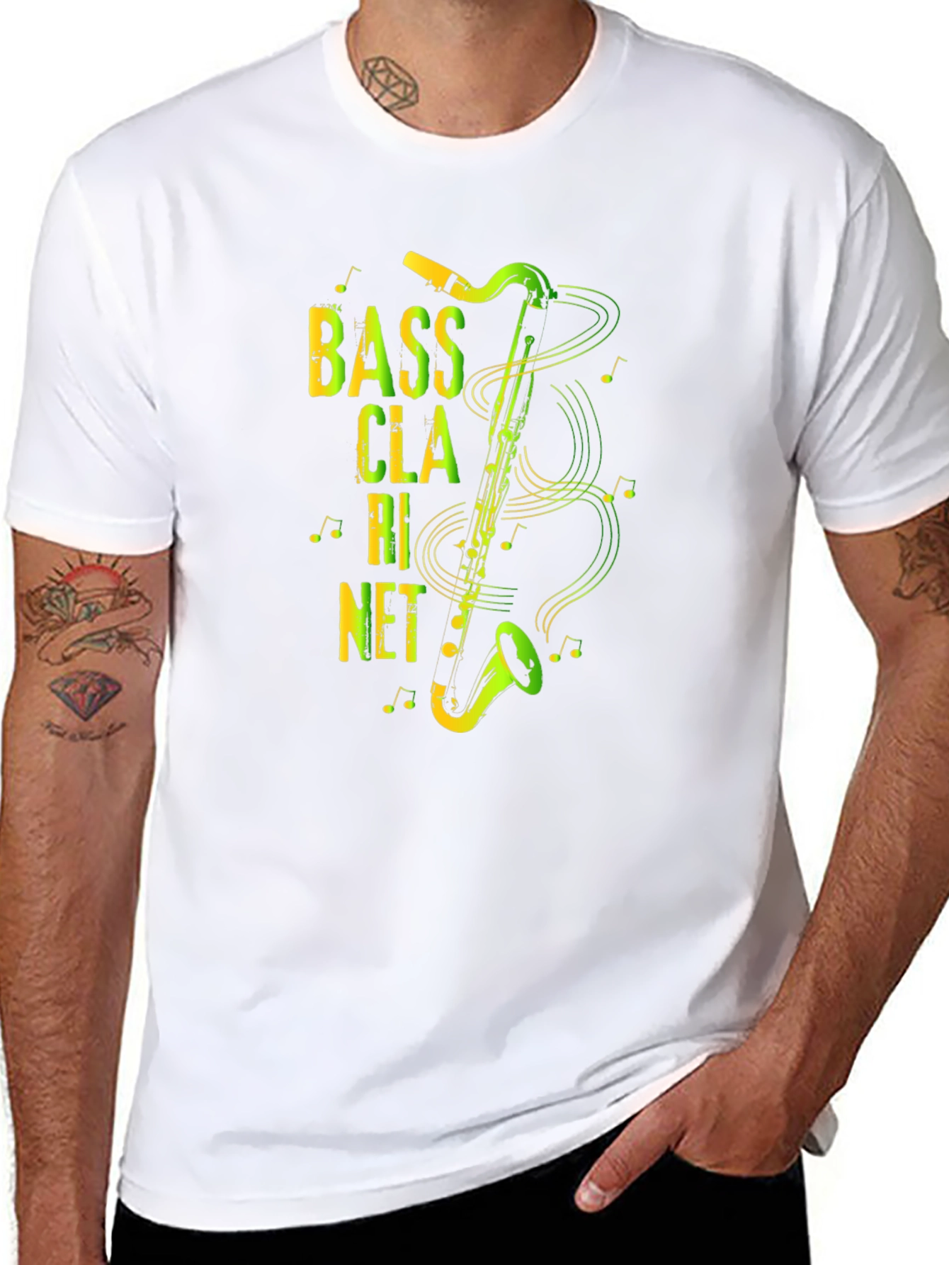 Bass Clarinet Graphic Print T-Shirt