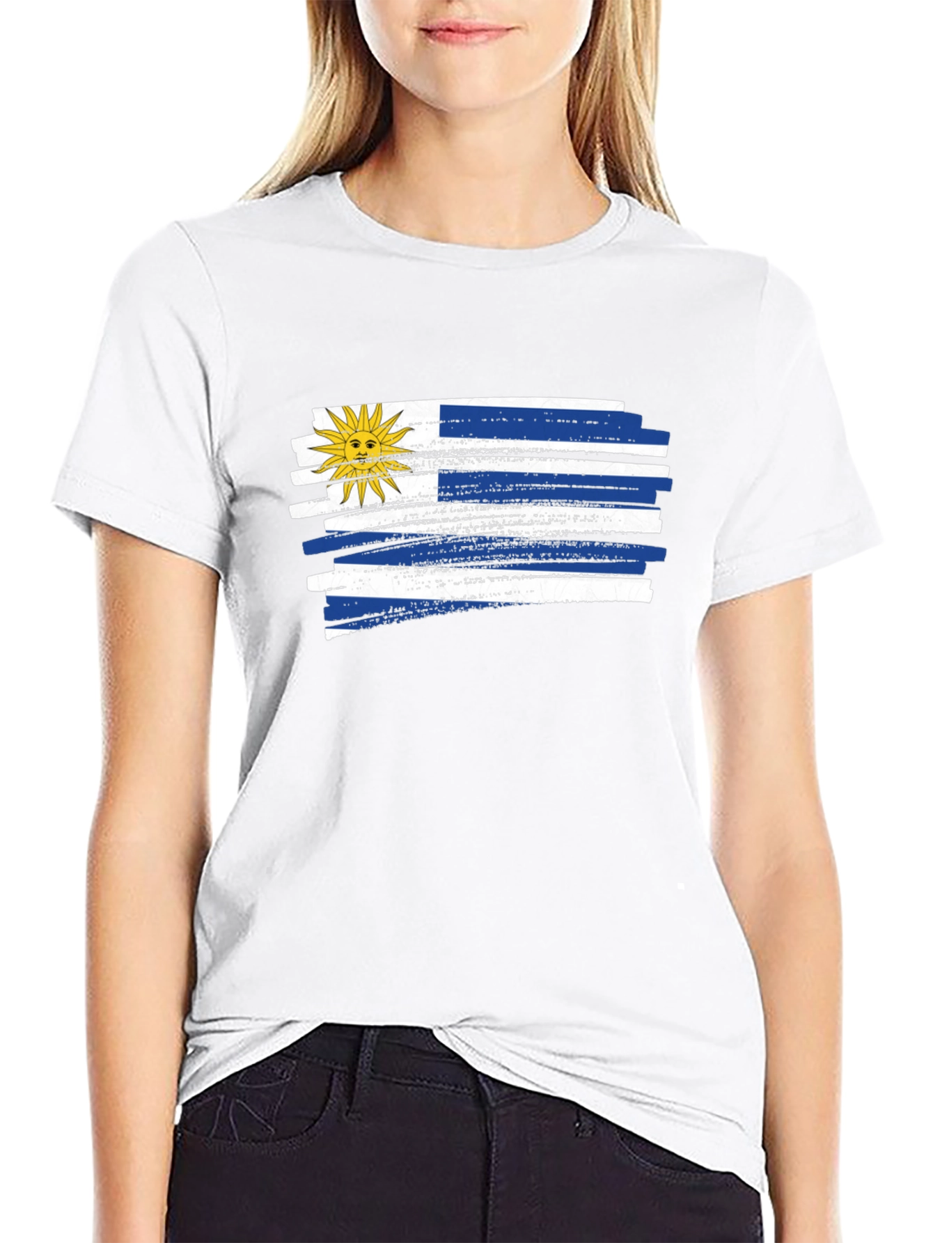 Uruguay Flag T-Shirt - Black Graphic Tee