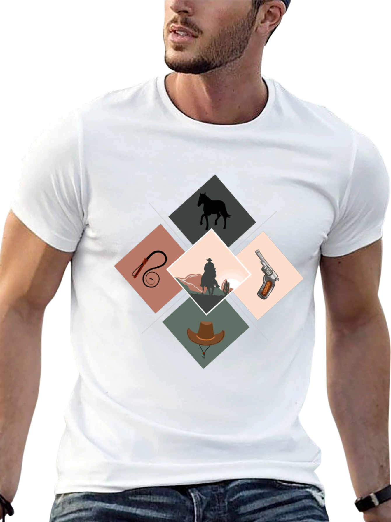 Western Theme Graphic Print Tee