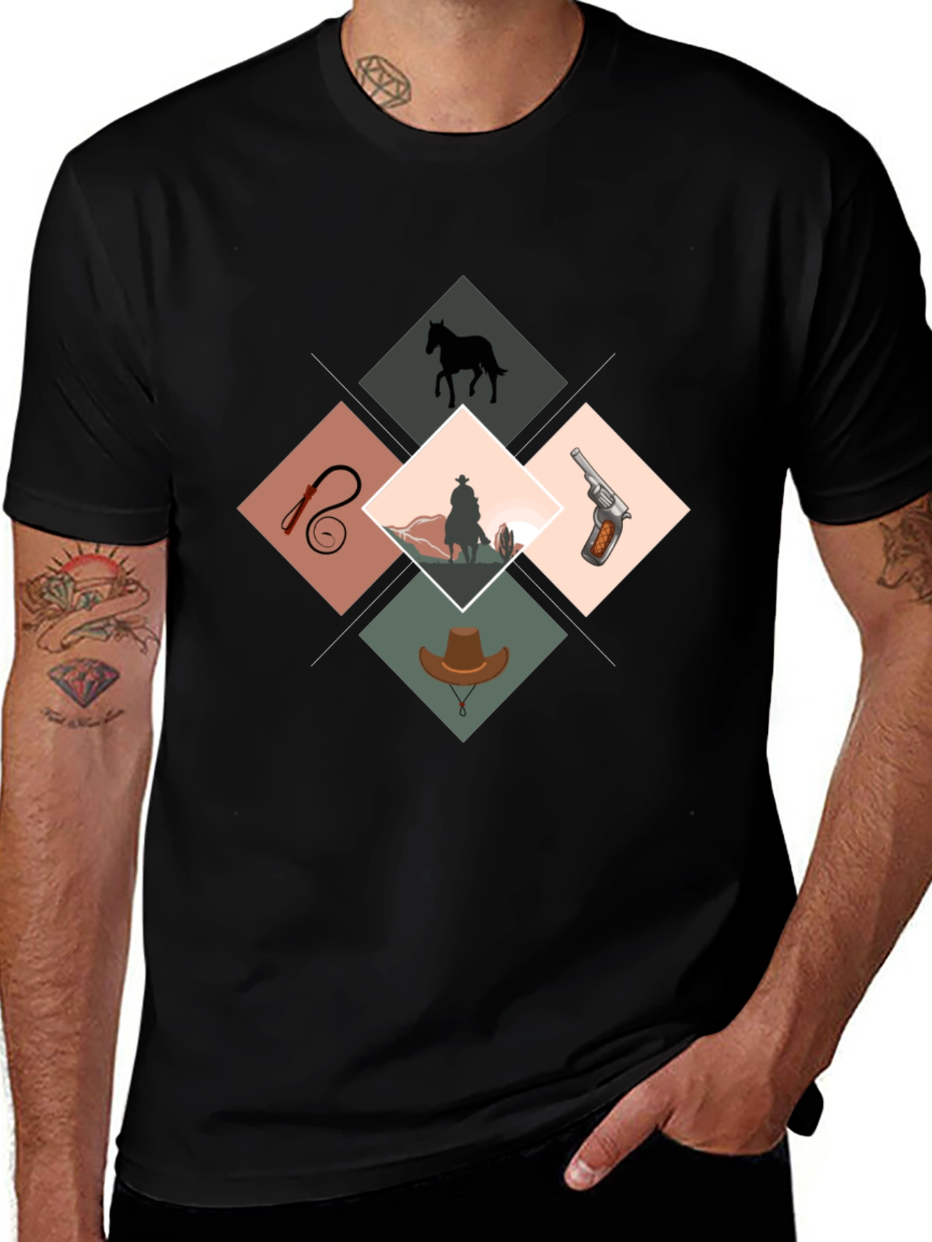 Western Theme Graphic Print Tee