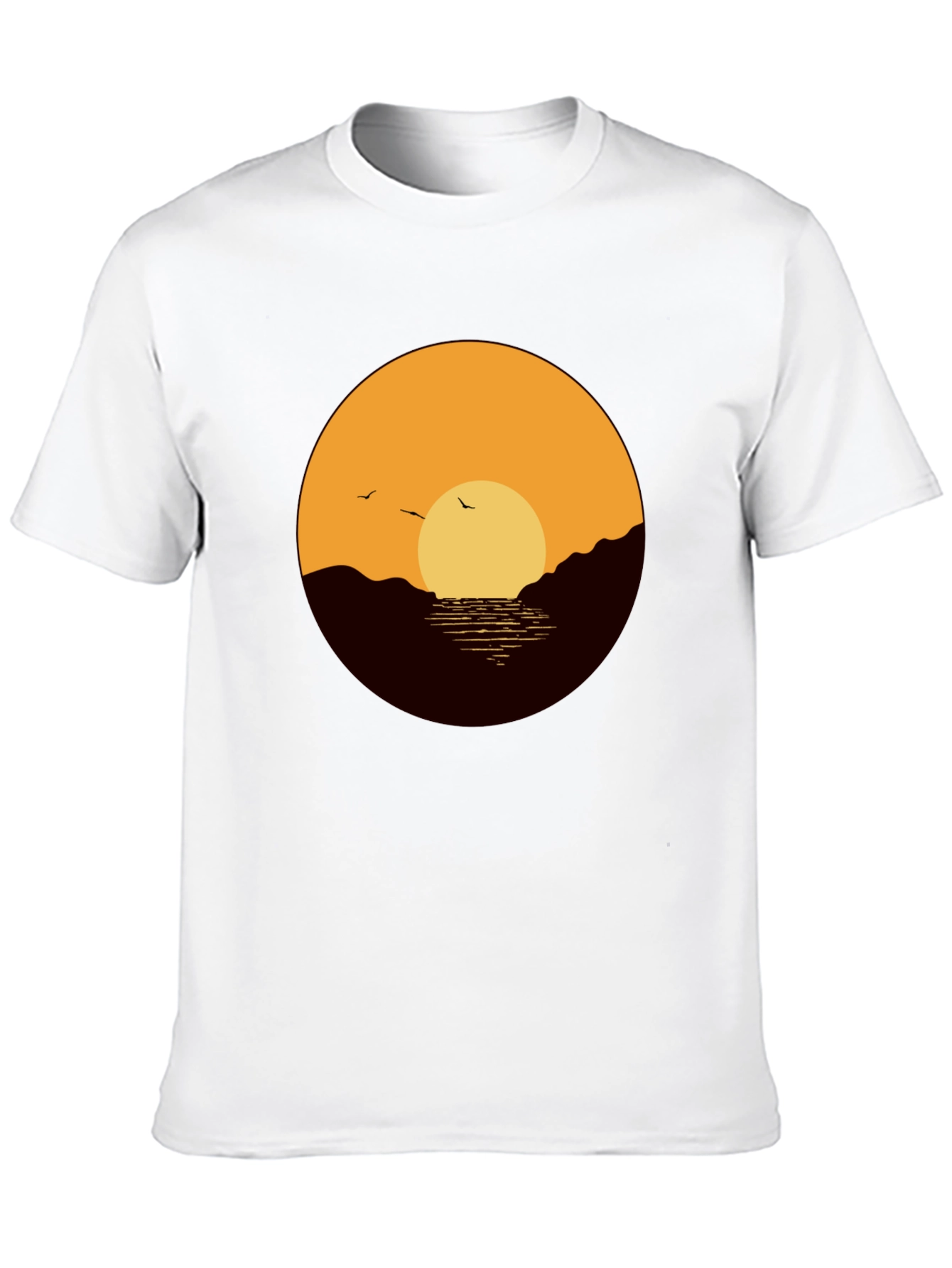 Sunset Graphic Tee - Black Casual Shirt