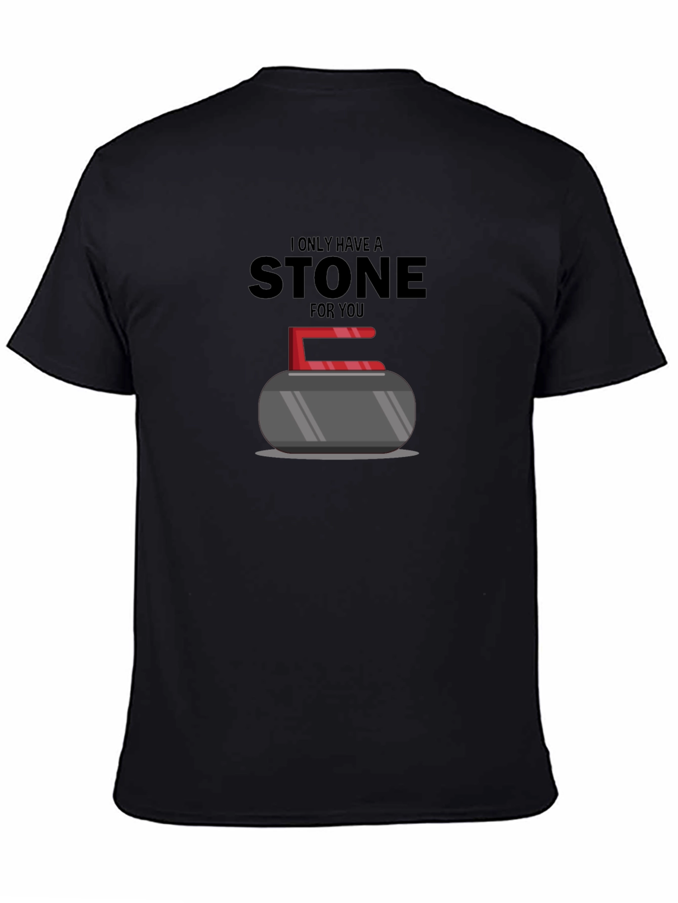 Funny Curling Stone Graphic T-Shirt
