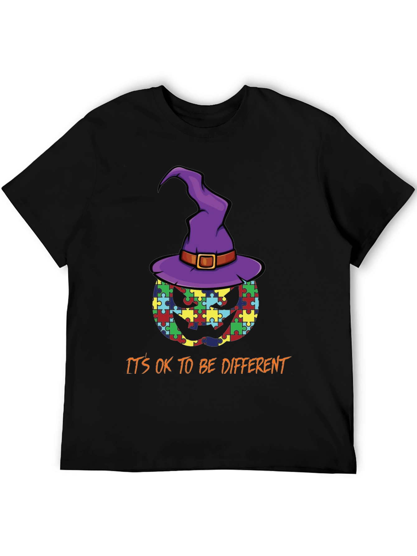 Autism Awareness Pumpkin Witch T-Shirt