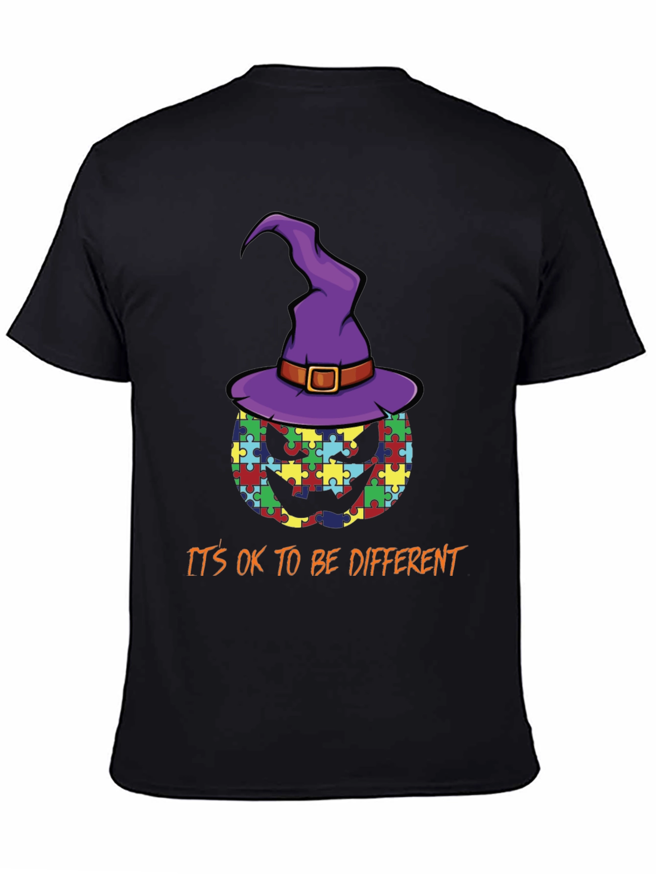 Autism Awareness Pumpkin Witch T-Shirt