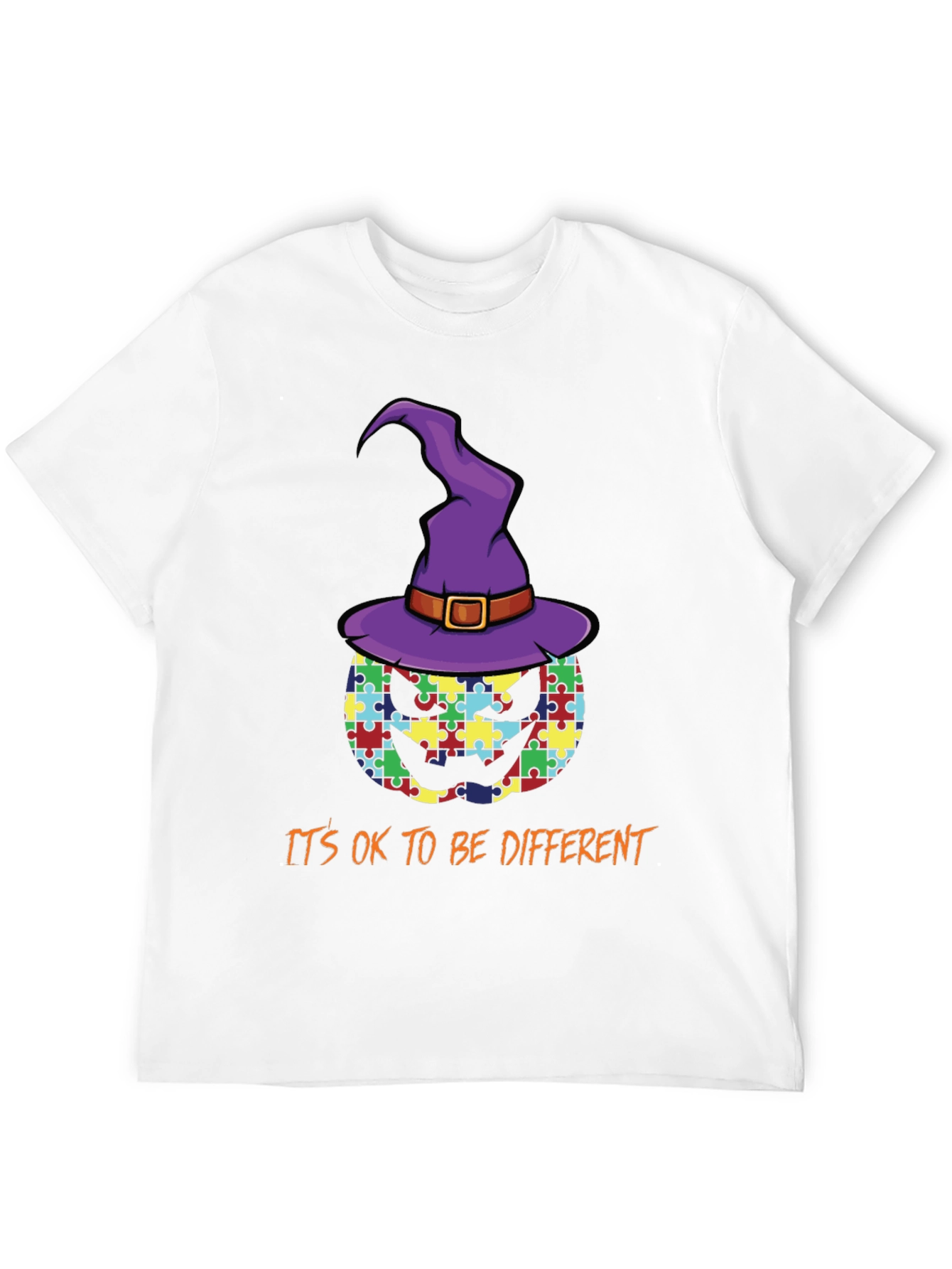 Autism Awareness Pumpkin Witch T-Shirt