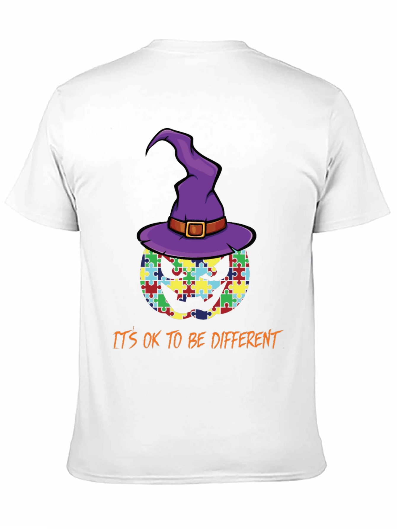 Autism Awareness Pumpkin Witch T-Shirt