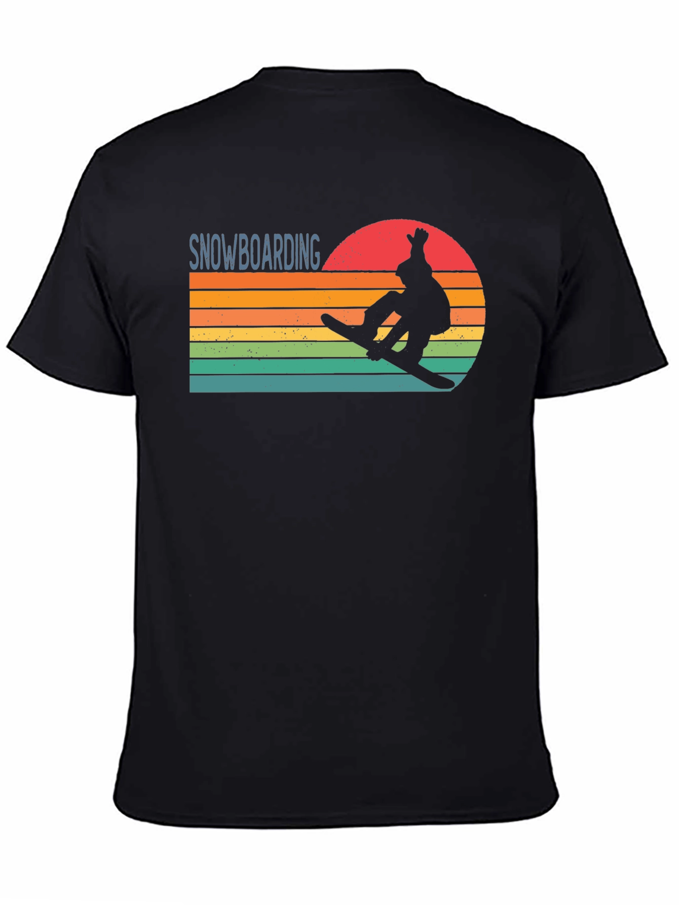 Snowboarding Retro Sunset Graphic Tee