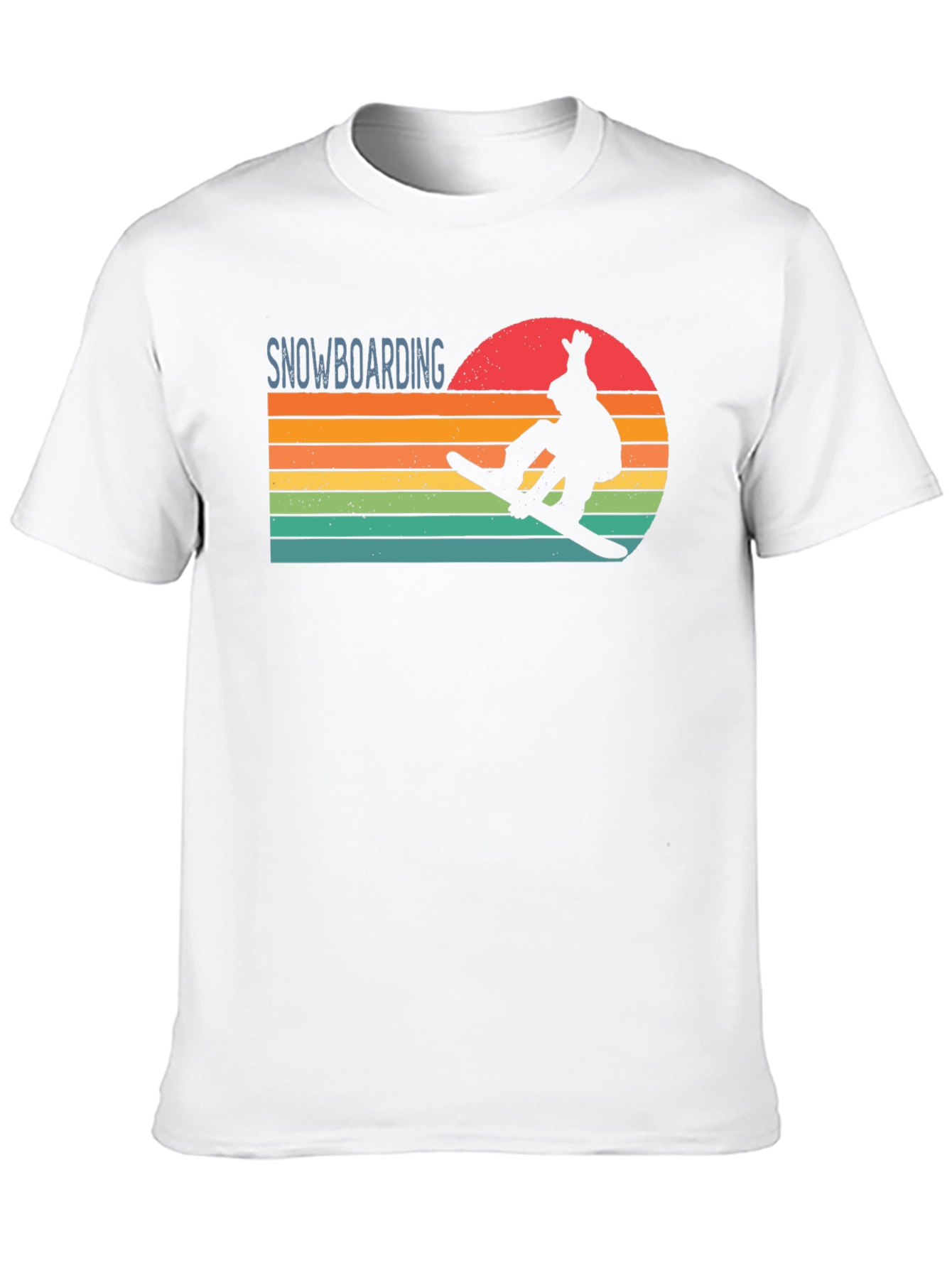 Snowboarding Retro Sunset Graphic Tee