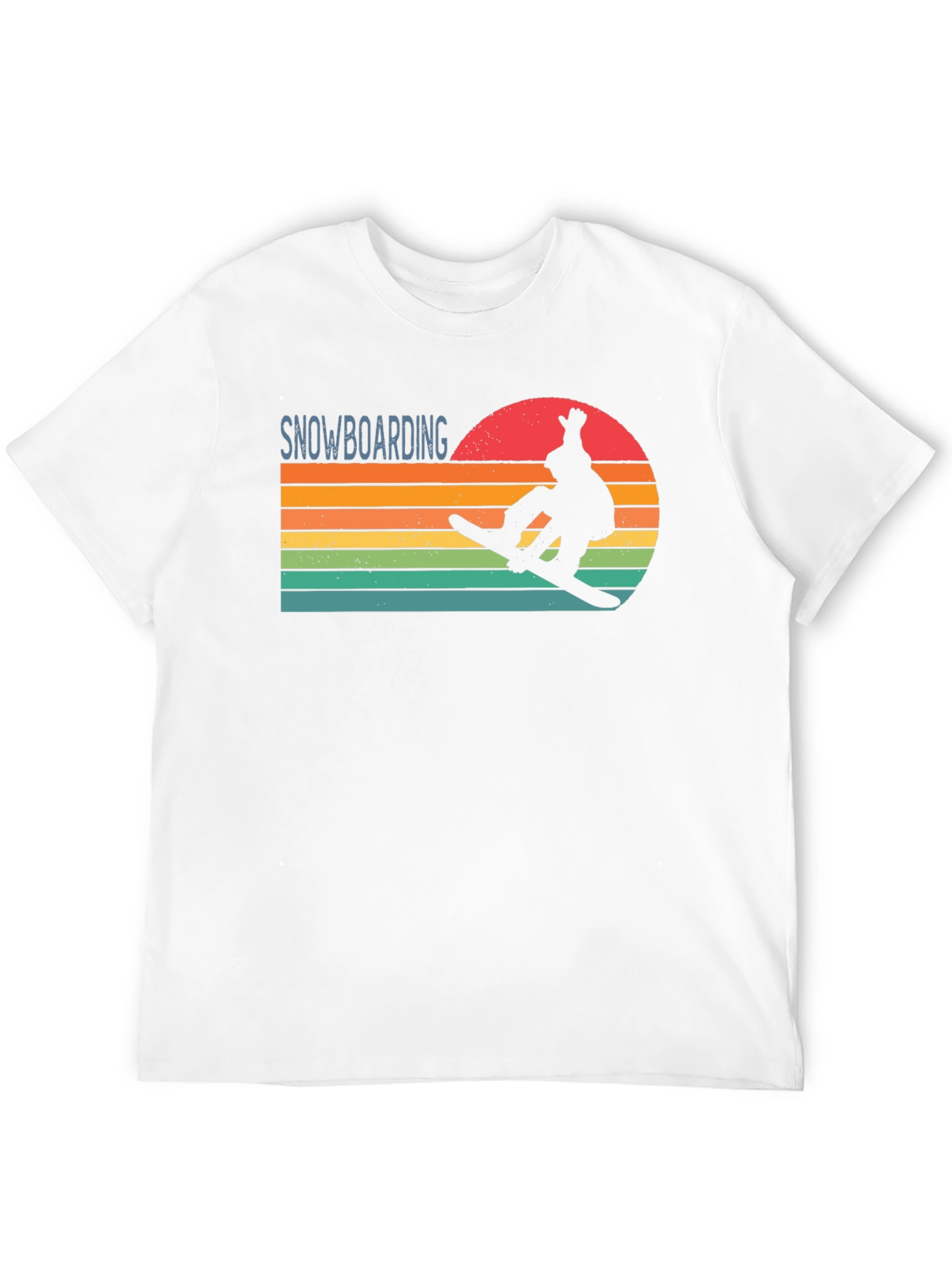 Snowboarding Retro Sunset Graphic Tee