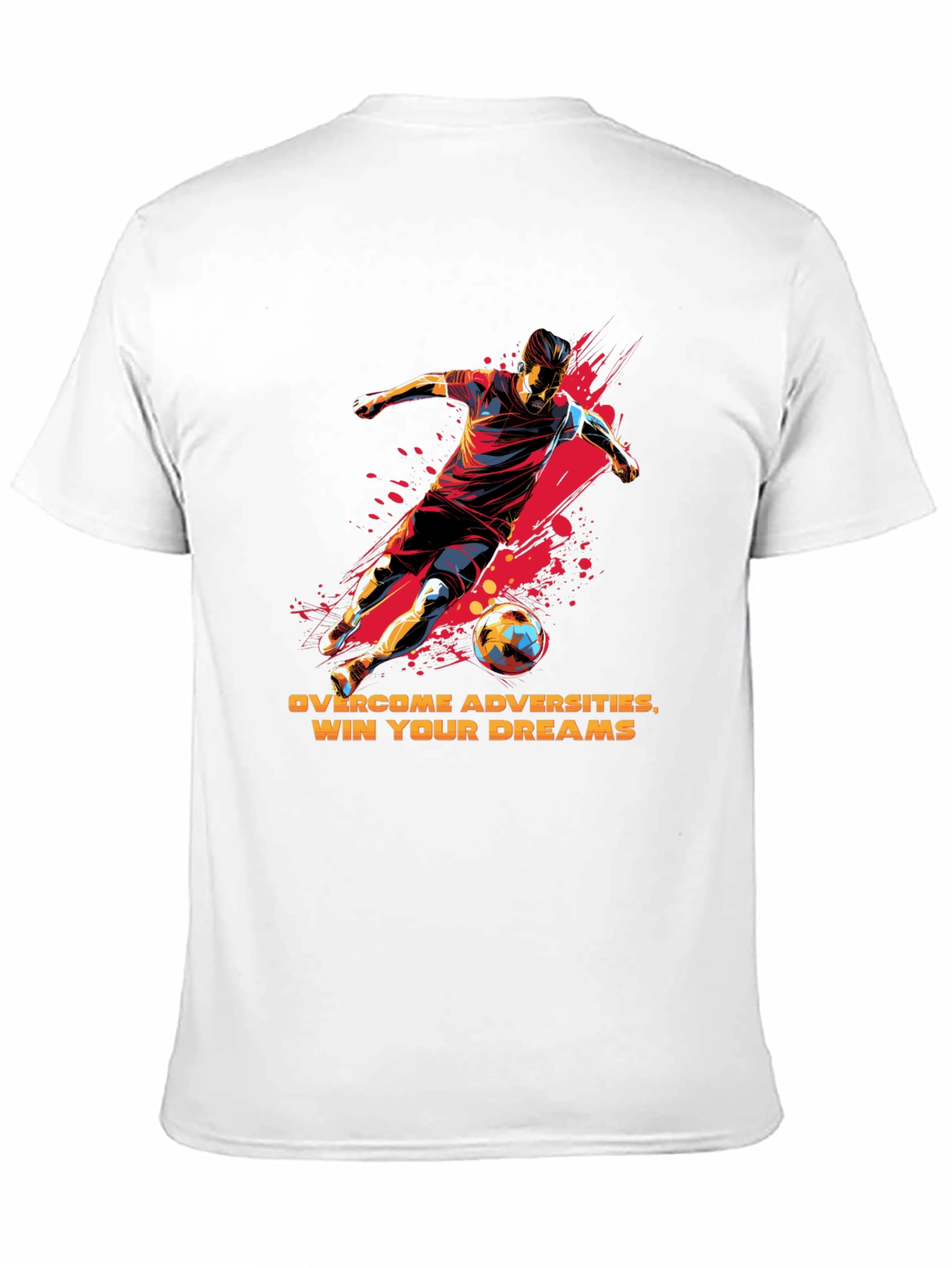 Soccer Player Graphic T-Shirt - Overcome Adversities