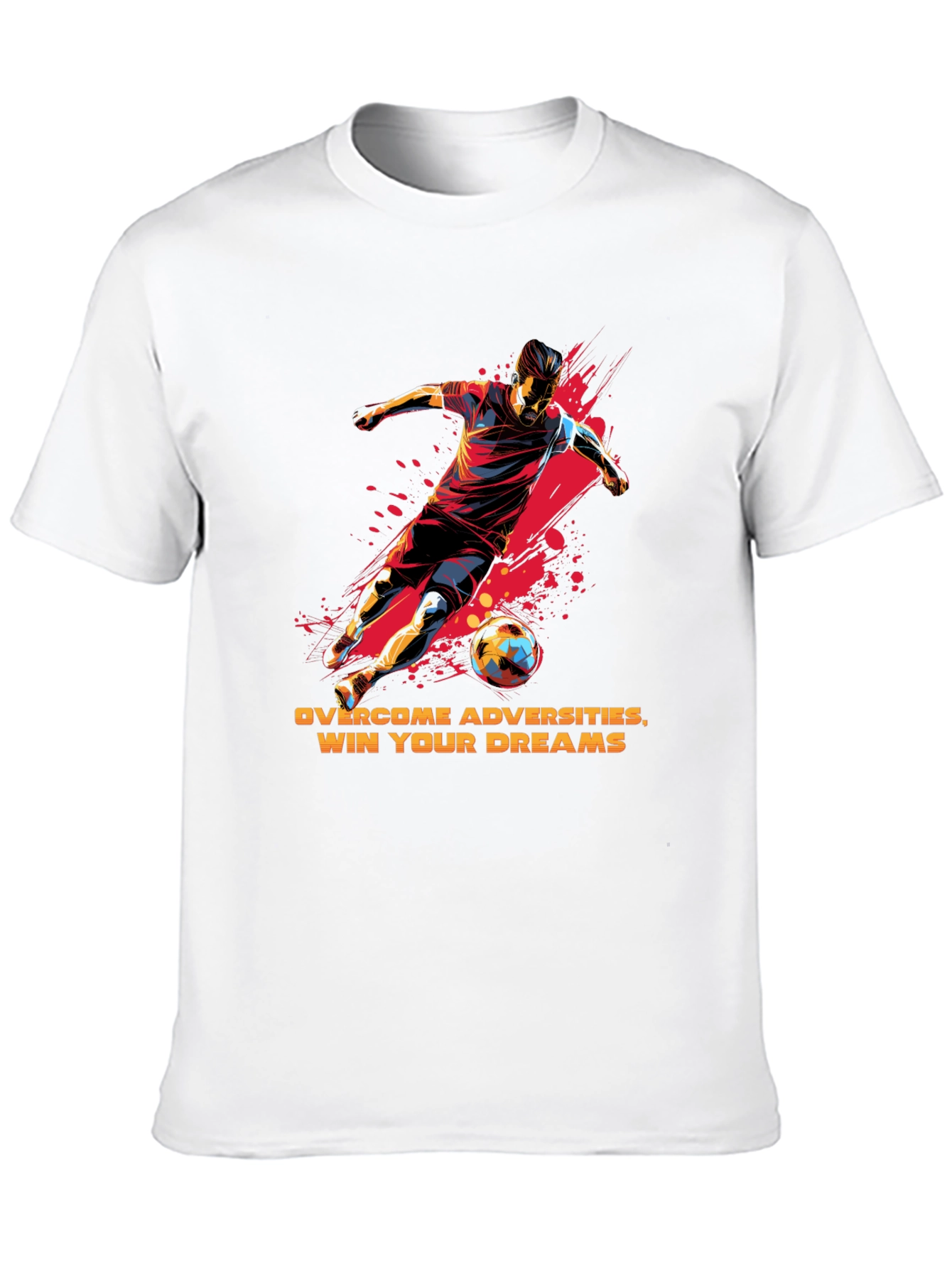 Soccer Player Graphic T-Shirt - Overcome Adversities