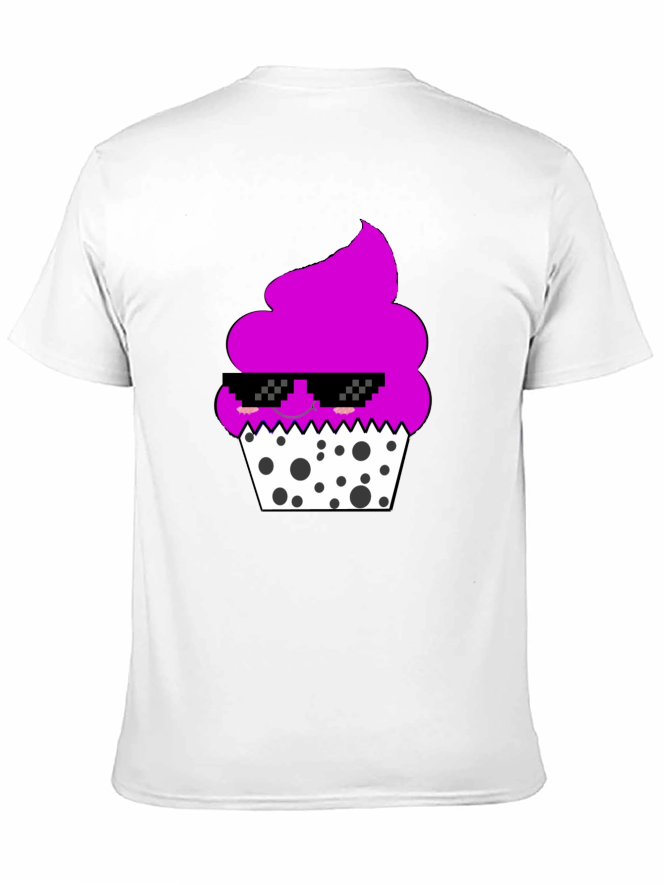 Cool Cupcake Graphic Tee - Black Cotton Blend