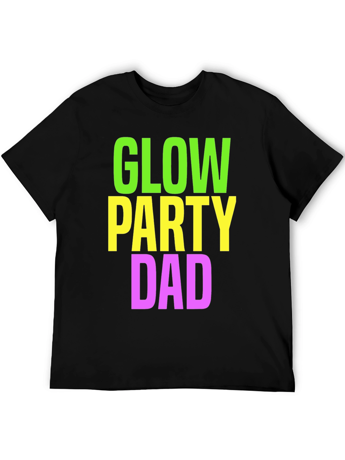 Glow Party Dad T-Shirt - Neon Print