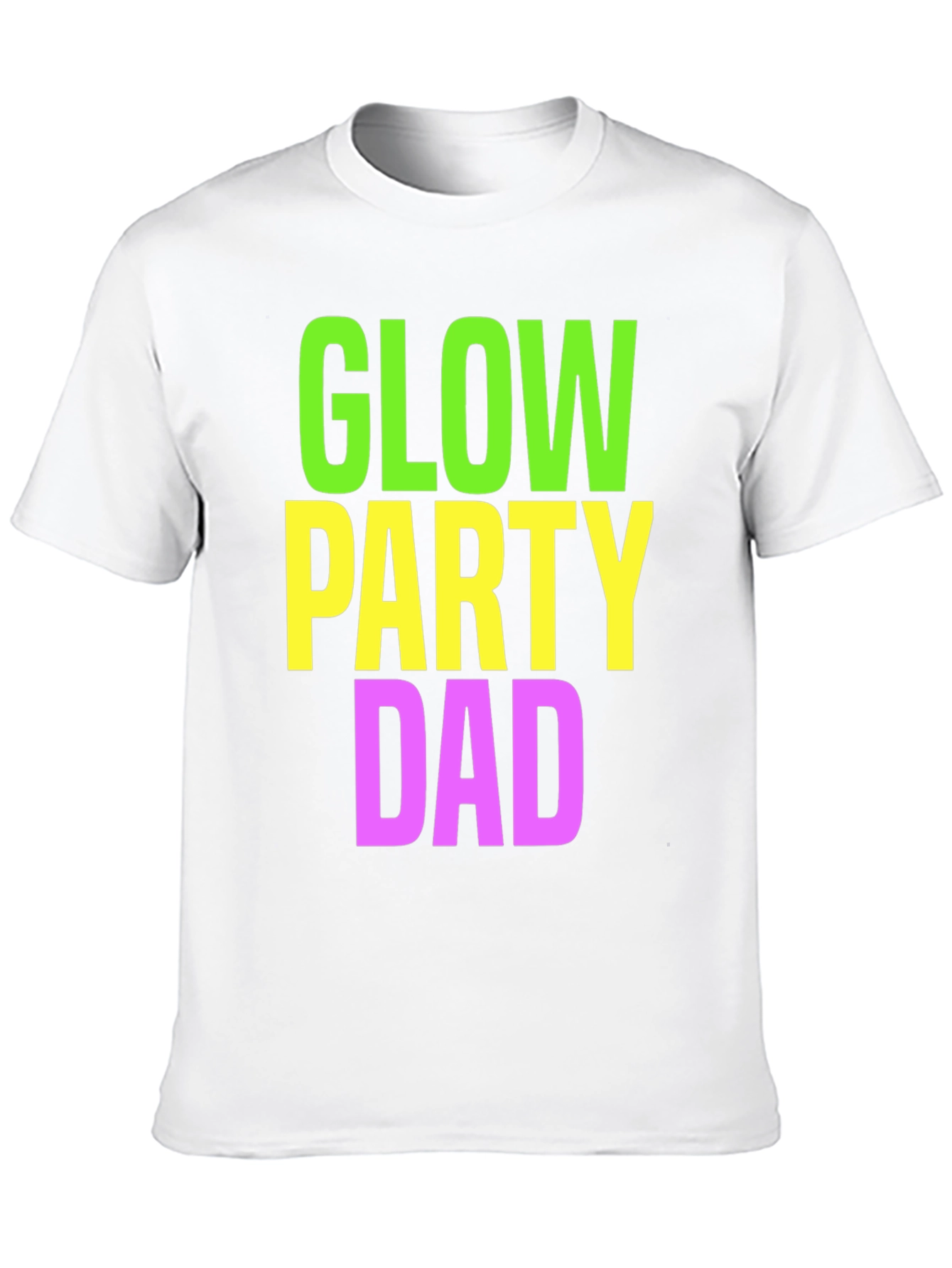 Glow Party Dad T-Shirt - Neon Print