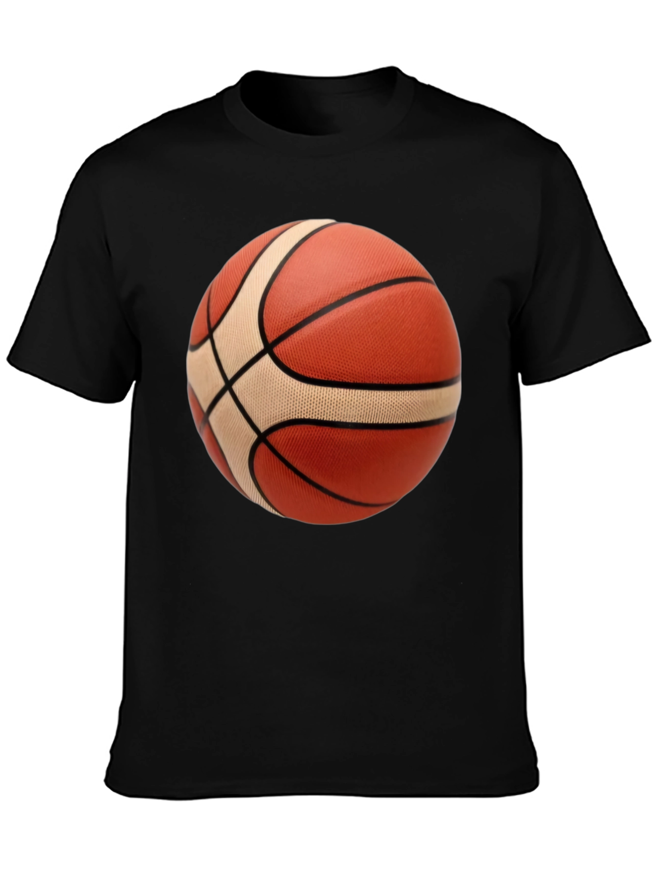 Basketball Graphic Tee - Black Cotton Blend