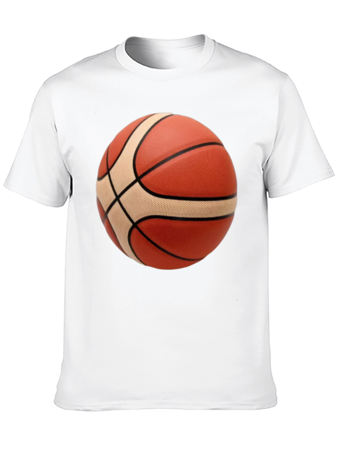 Basketball Graphic Tee - Black Cotton Blend