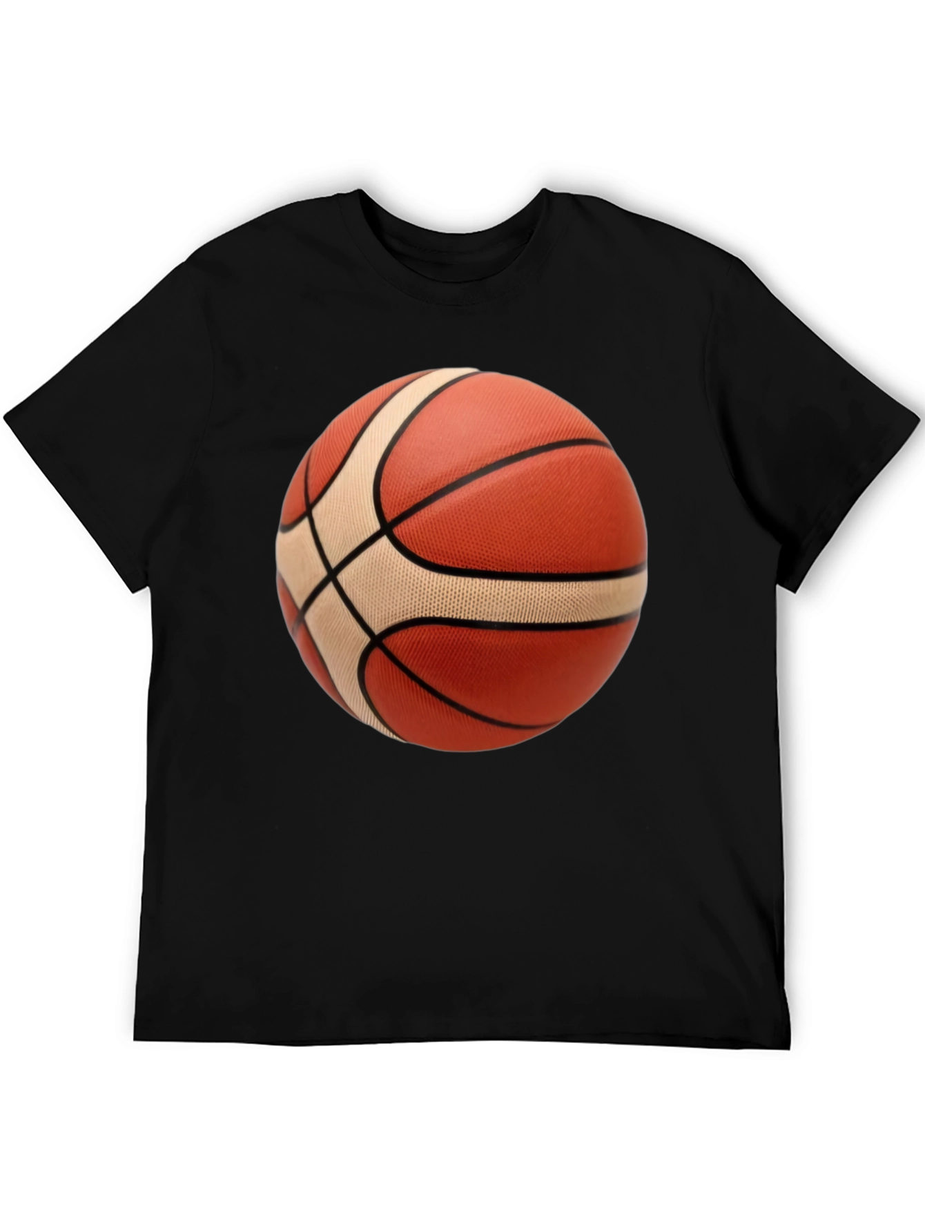 Basketball Graphic Tee - Black Cotton Blend