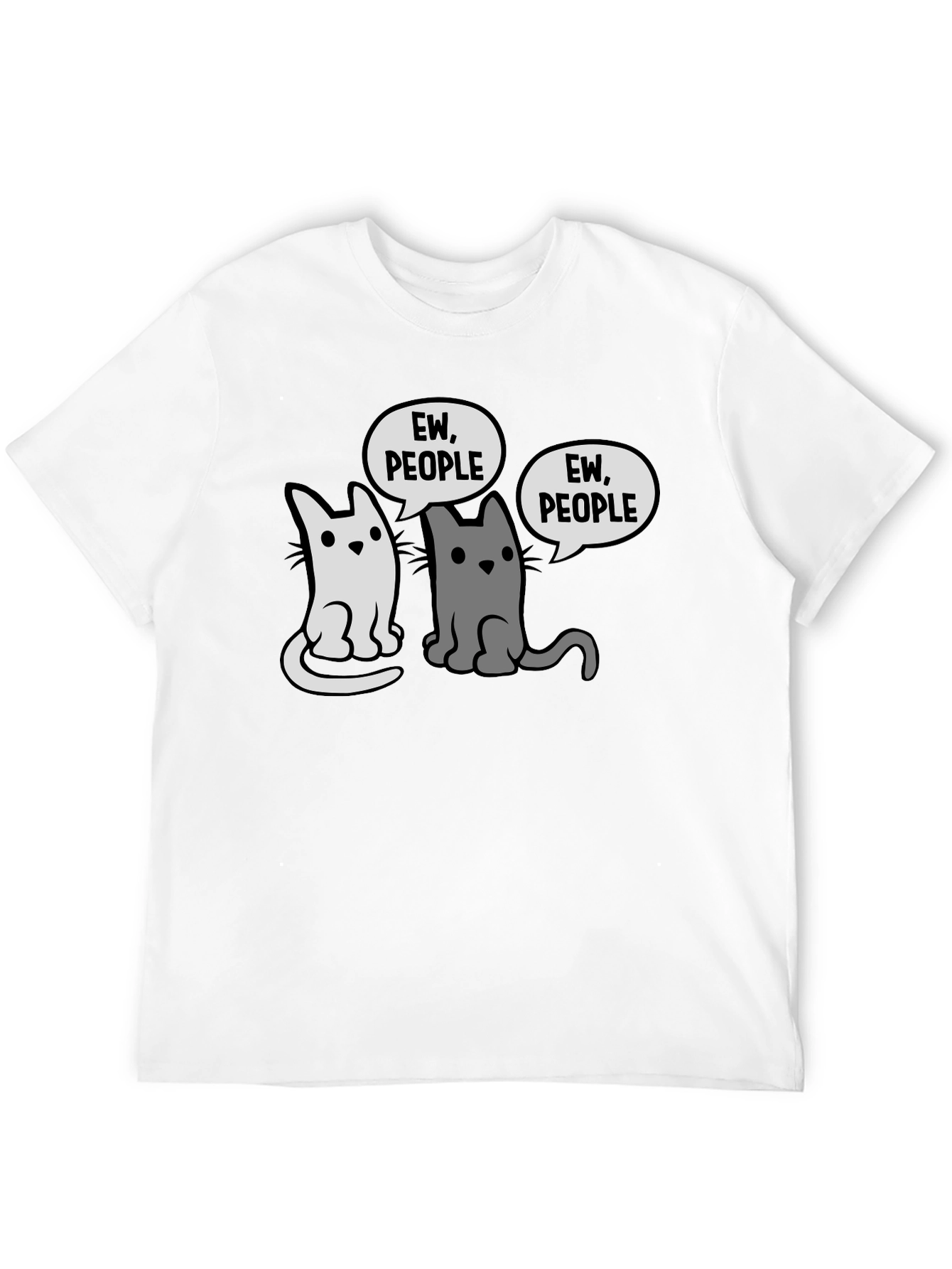 Ew People Cats Graphic T-Shirt