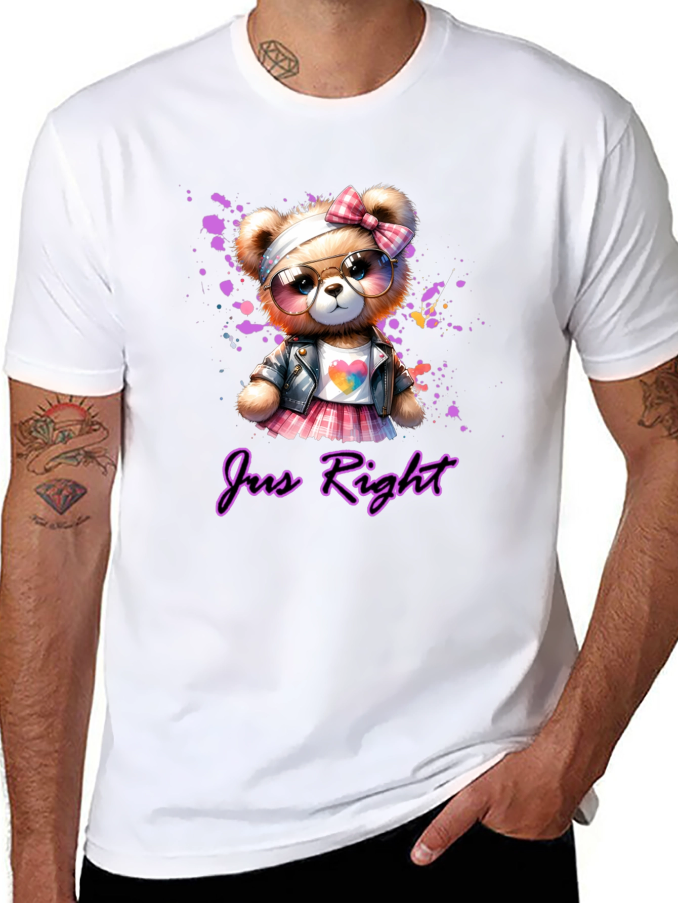 Just Right Teddy Bear Graphic Tee