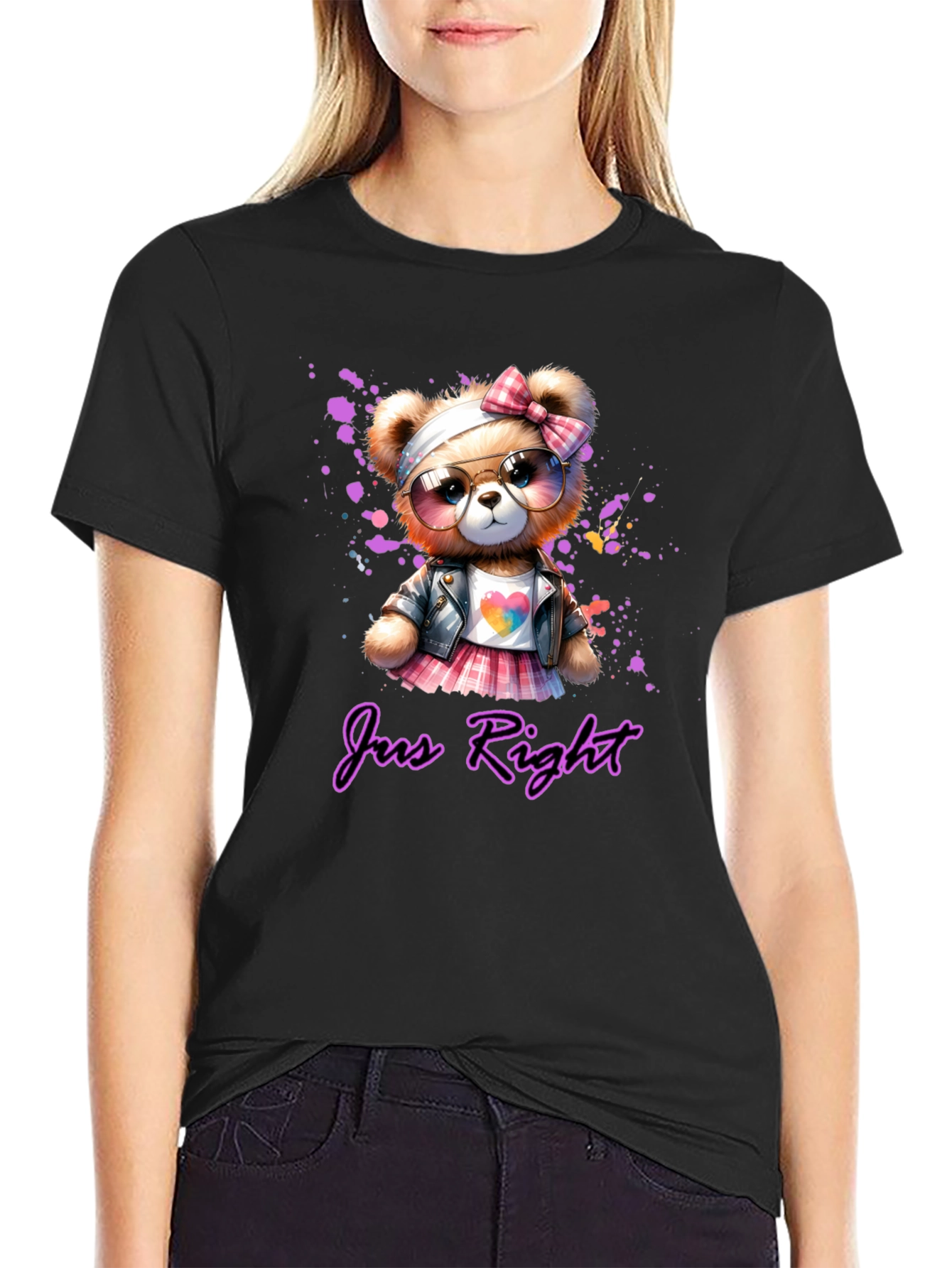 Just Right Teddy Bear Graphic Tee
