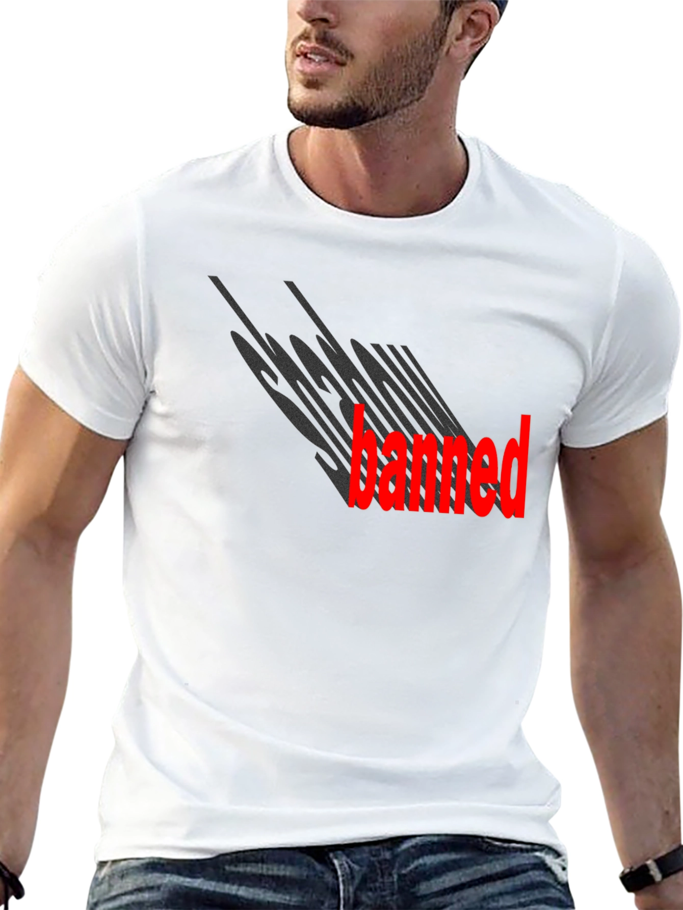 Socially Banned Black Graphic Tee