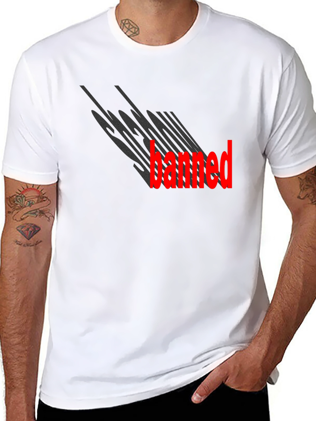 Socially Banned Black Graphic Tee
