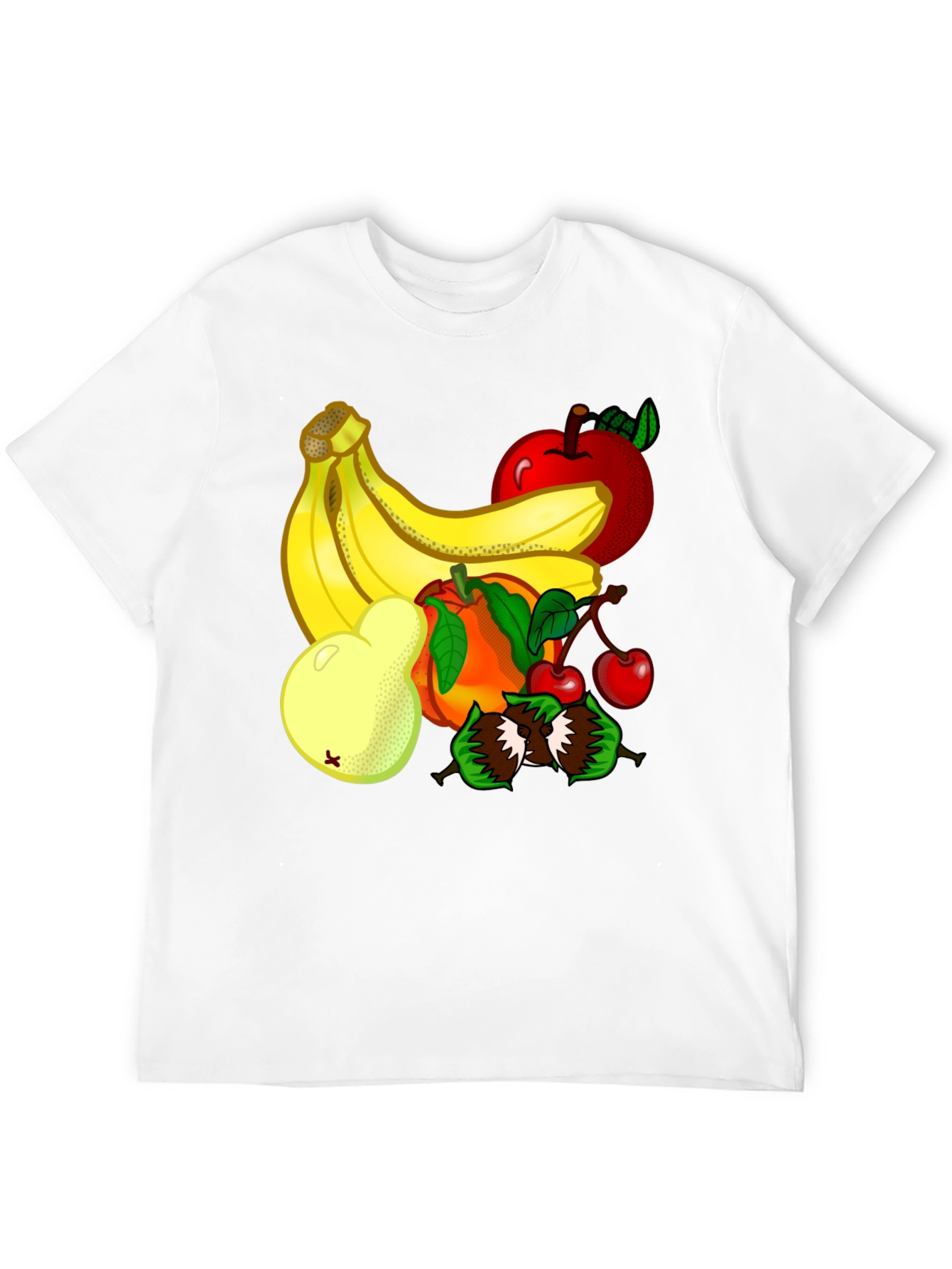 Fruit Design Black T-Shirt