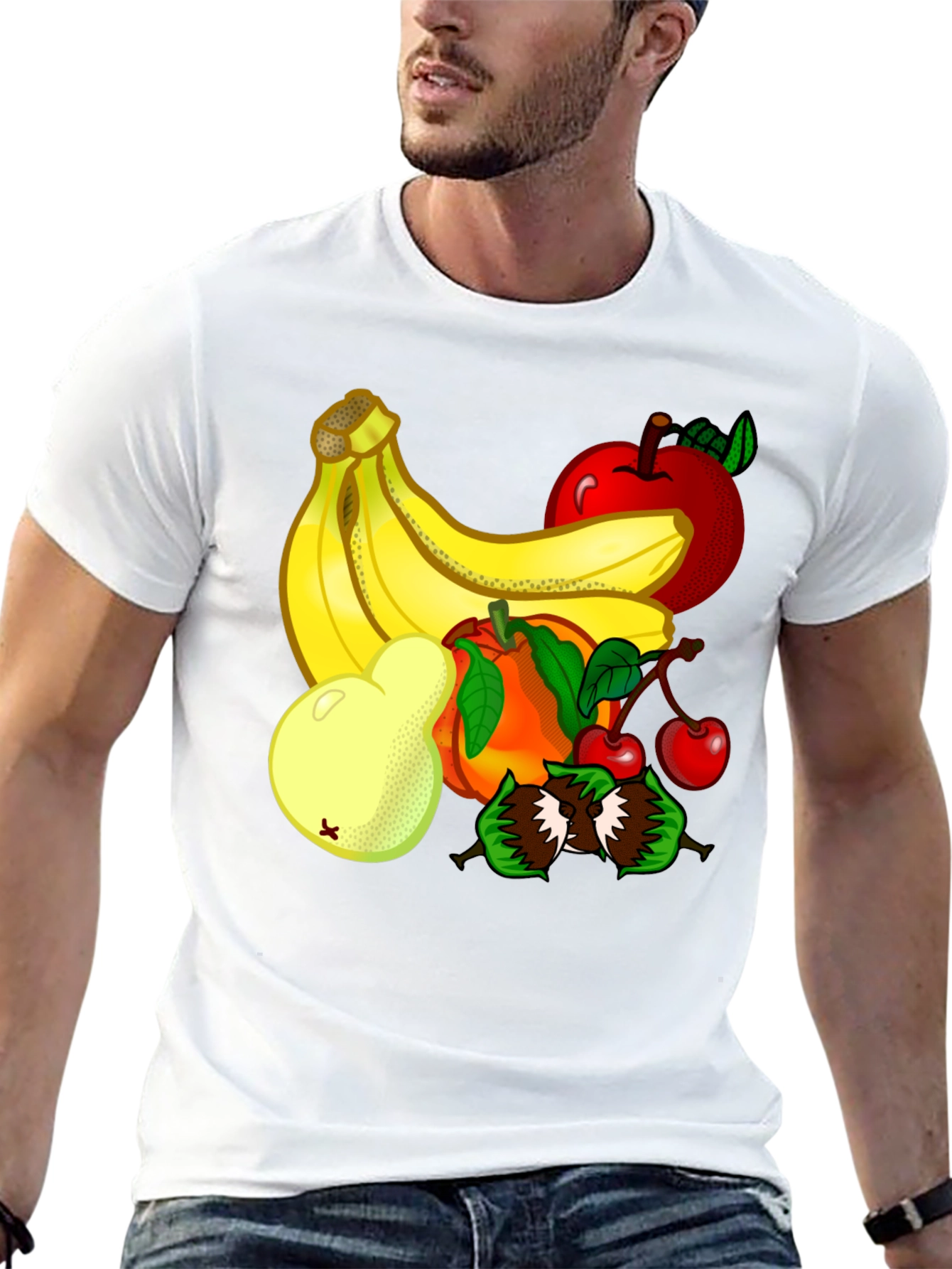 Fruit Design Black T-Shirt