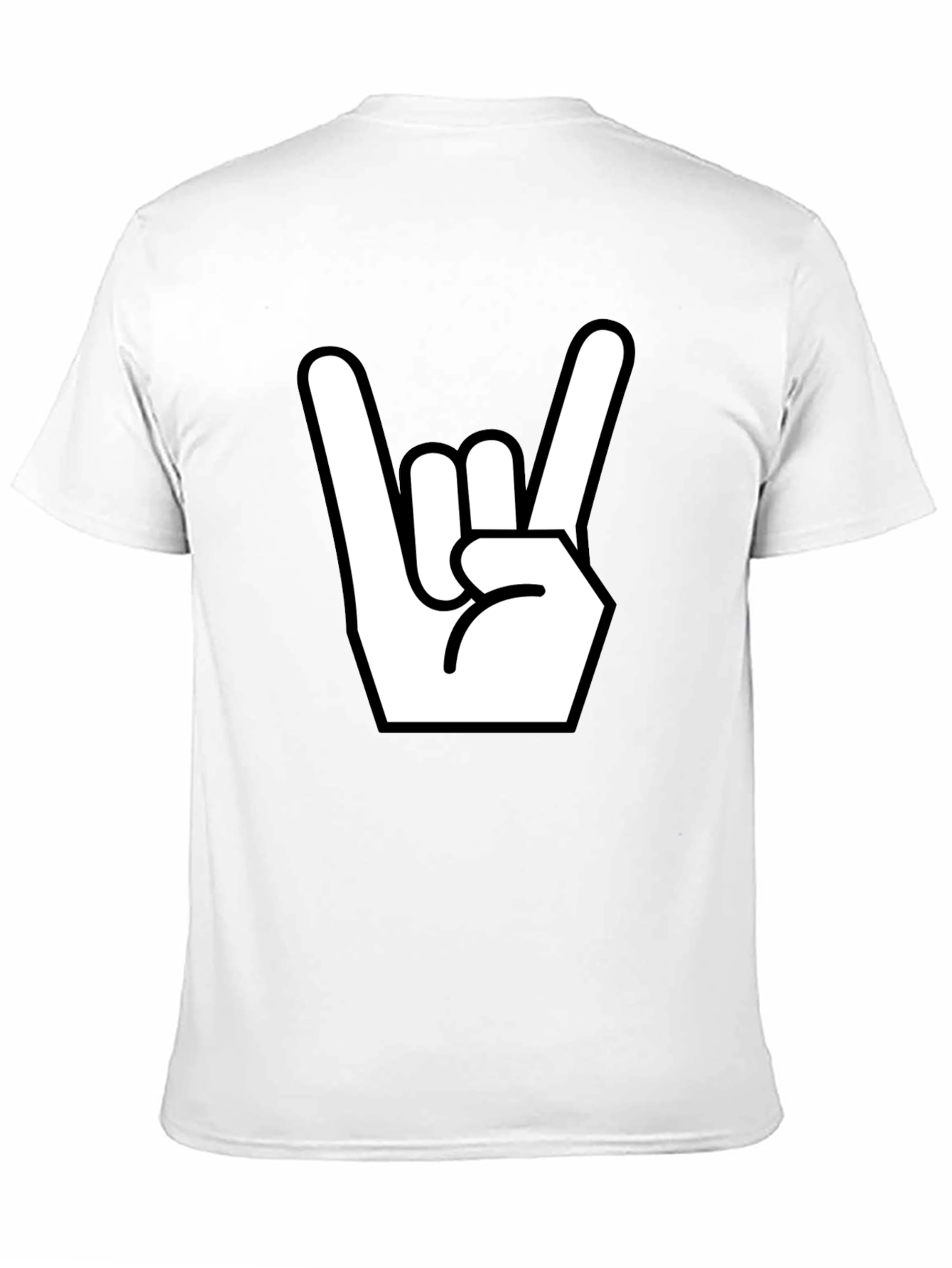 Rock On Hand Graphic Black T-Shirt
