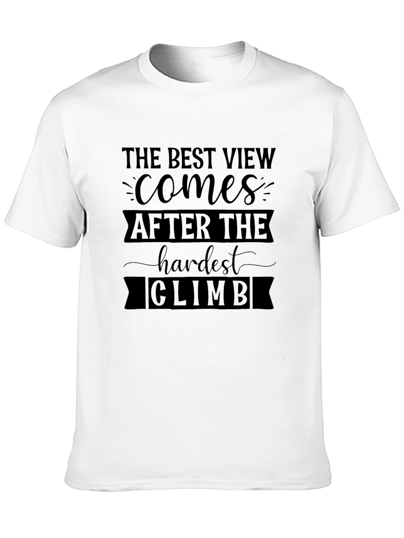Inspirational Climb Graphic Tee - Mens Black T-Shirt