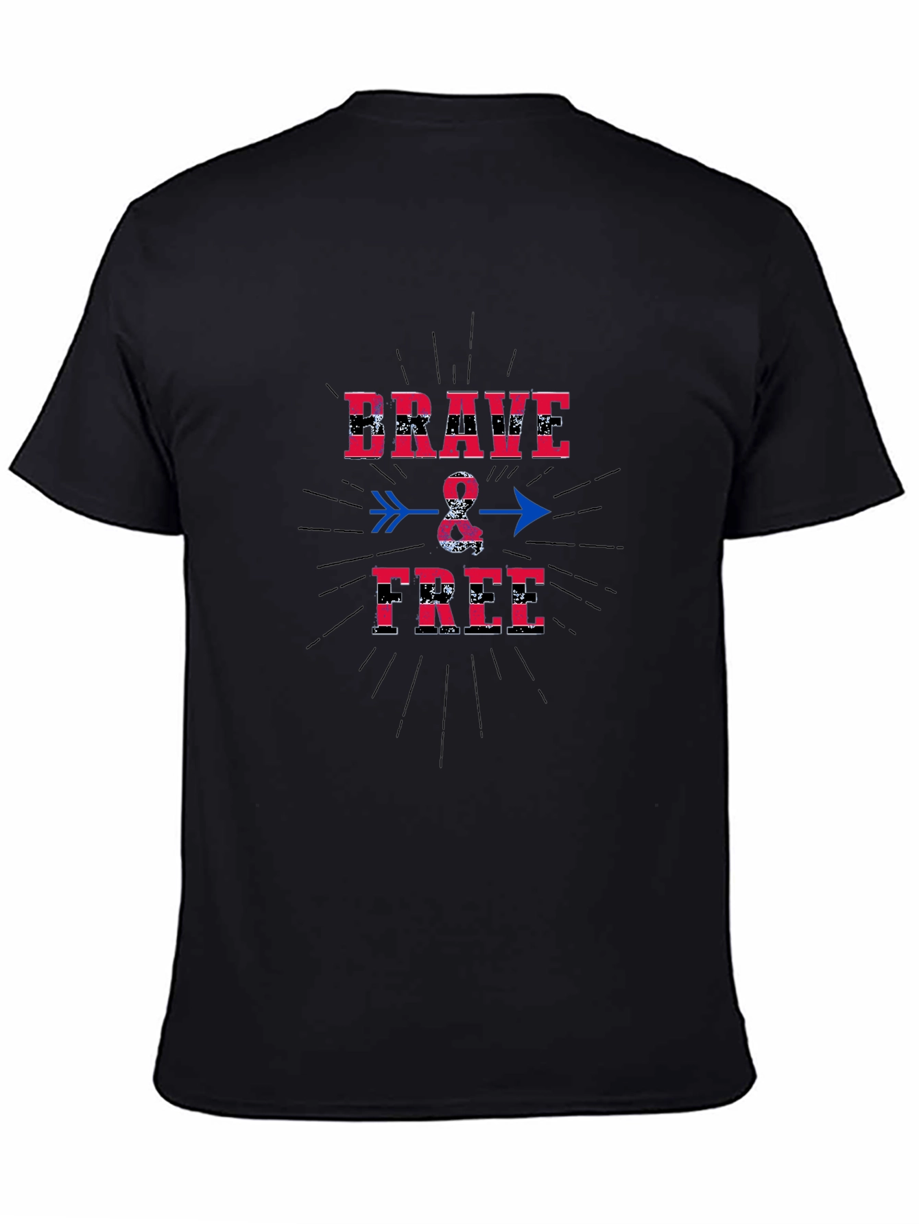 Brave & Free Graphic T-Shirt - Patriotic Design