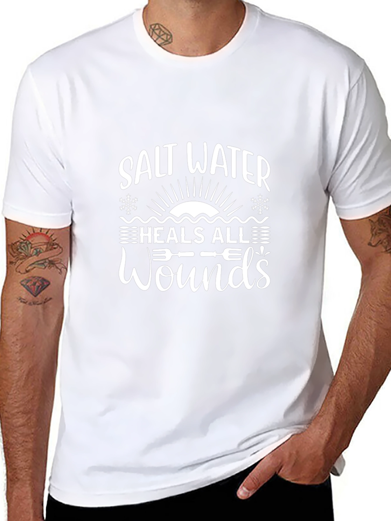 Salt Water Heals All Wounds Graphic T-Shirt
