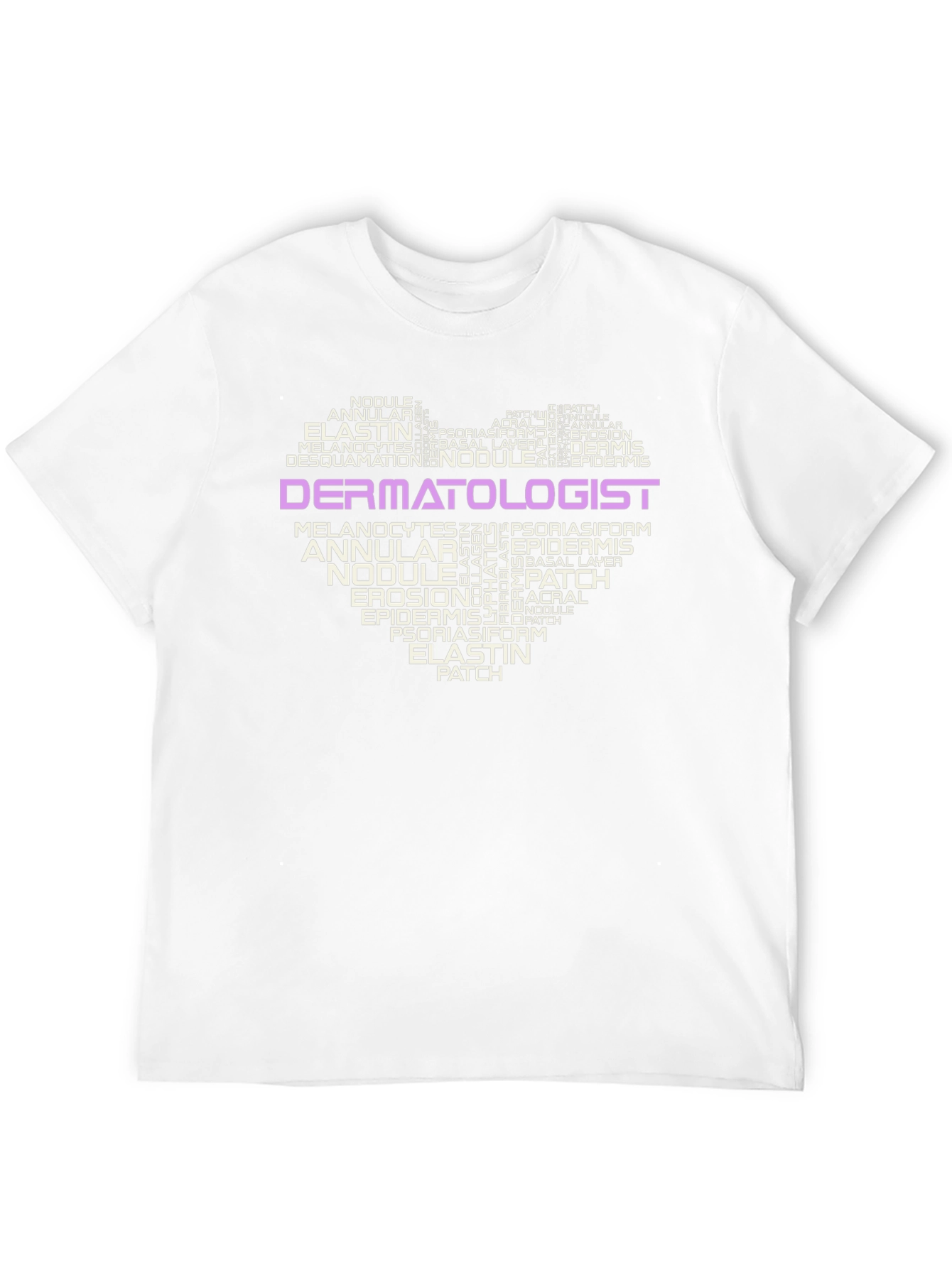 Dermatologist Word Art Heart T-Shirt