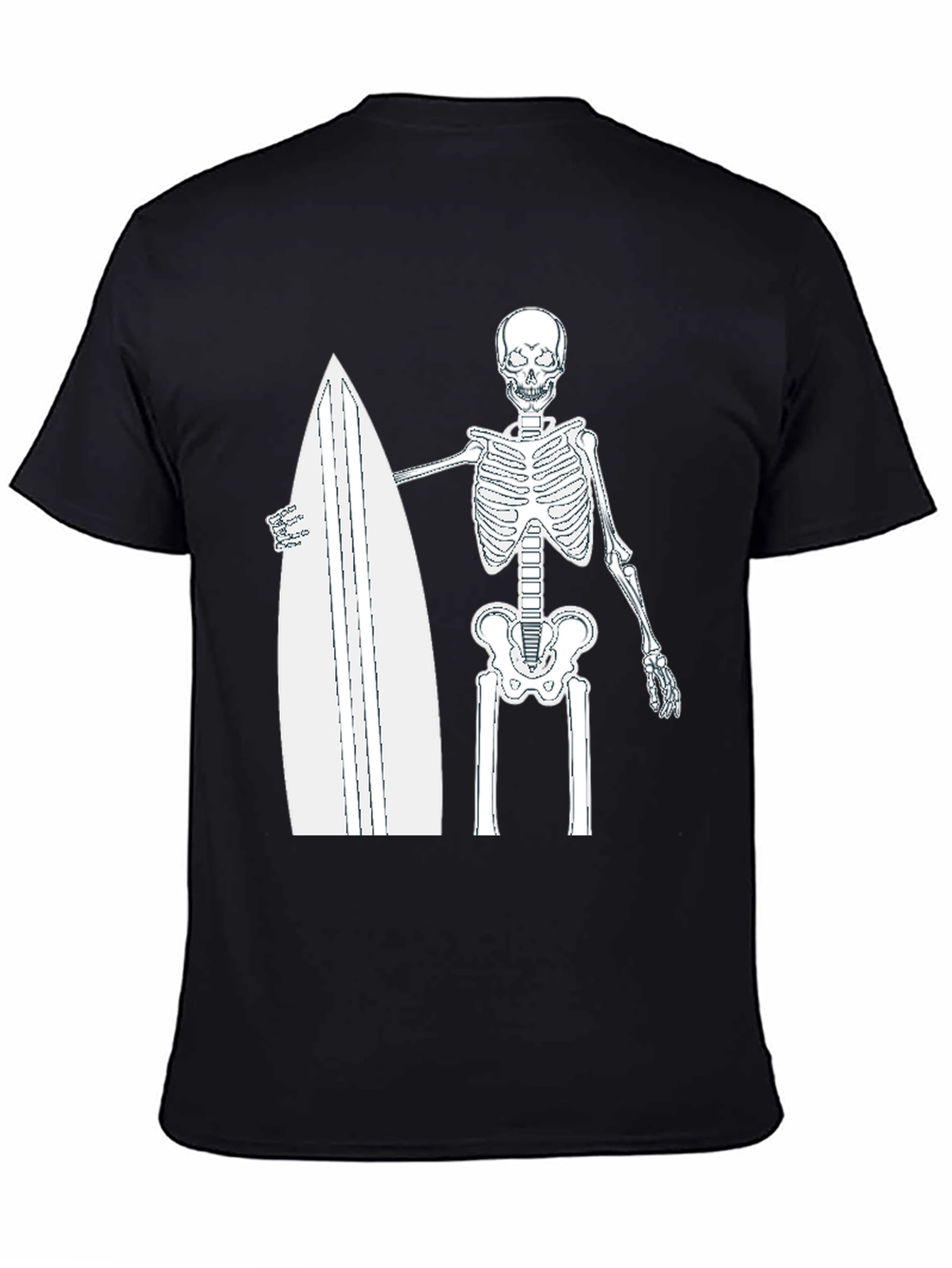 Skeleton Surfer T-Shirt - Black Graphic Tee