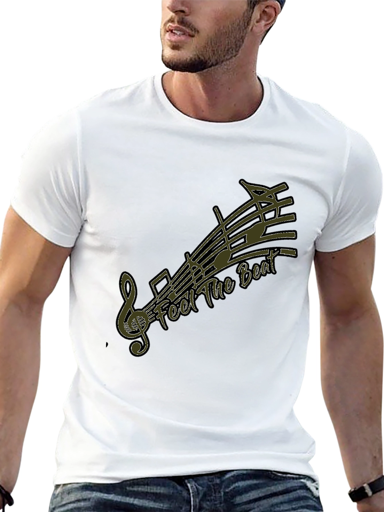 Feel The Beat Graphic Tee - Black