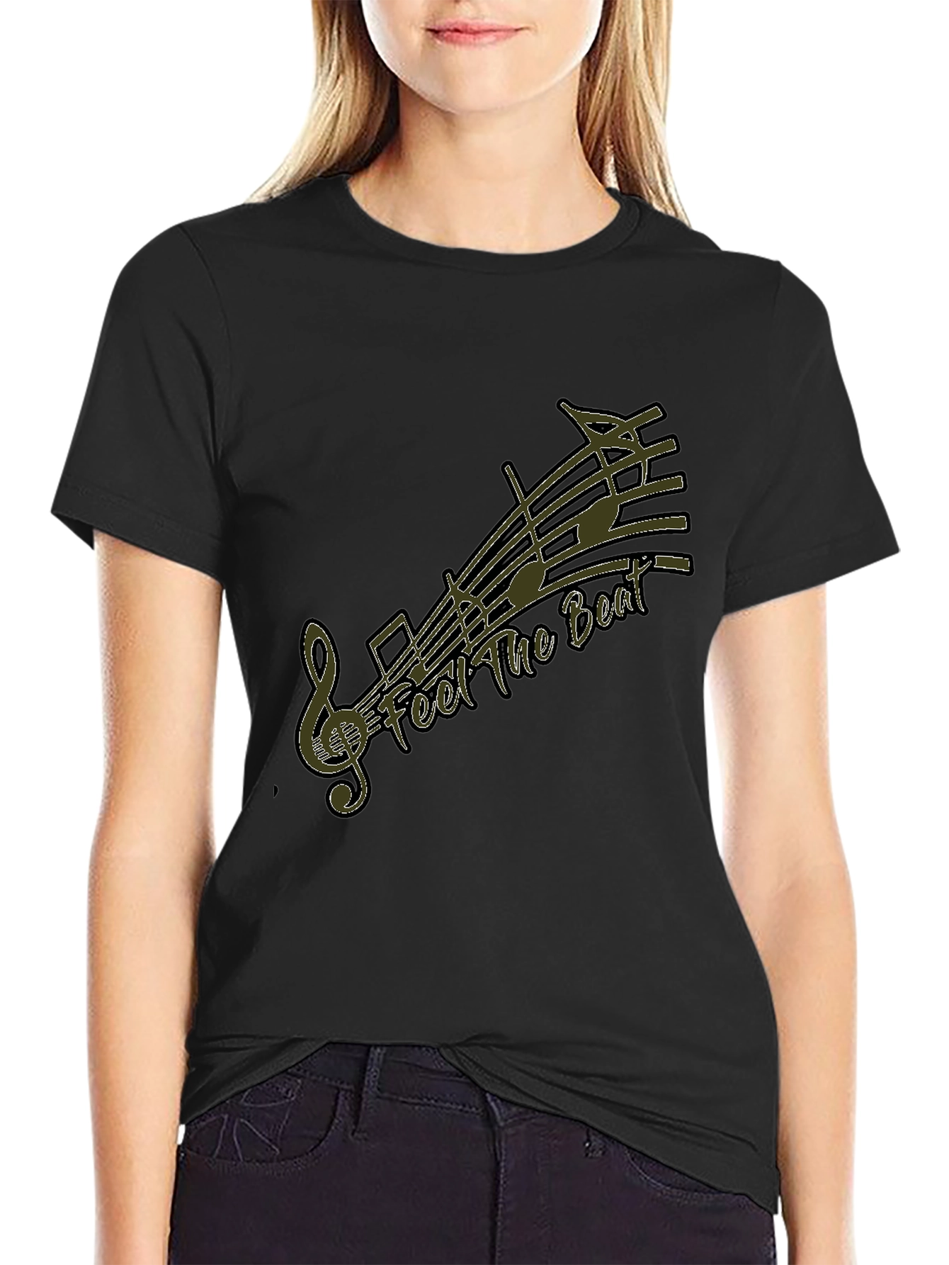 Feel The Beat Graphic Tee - Black