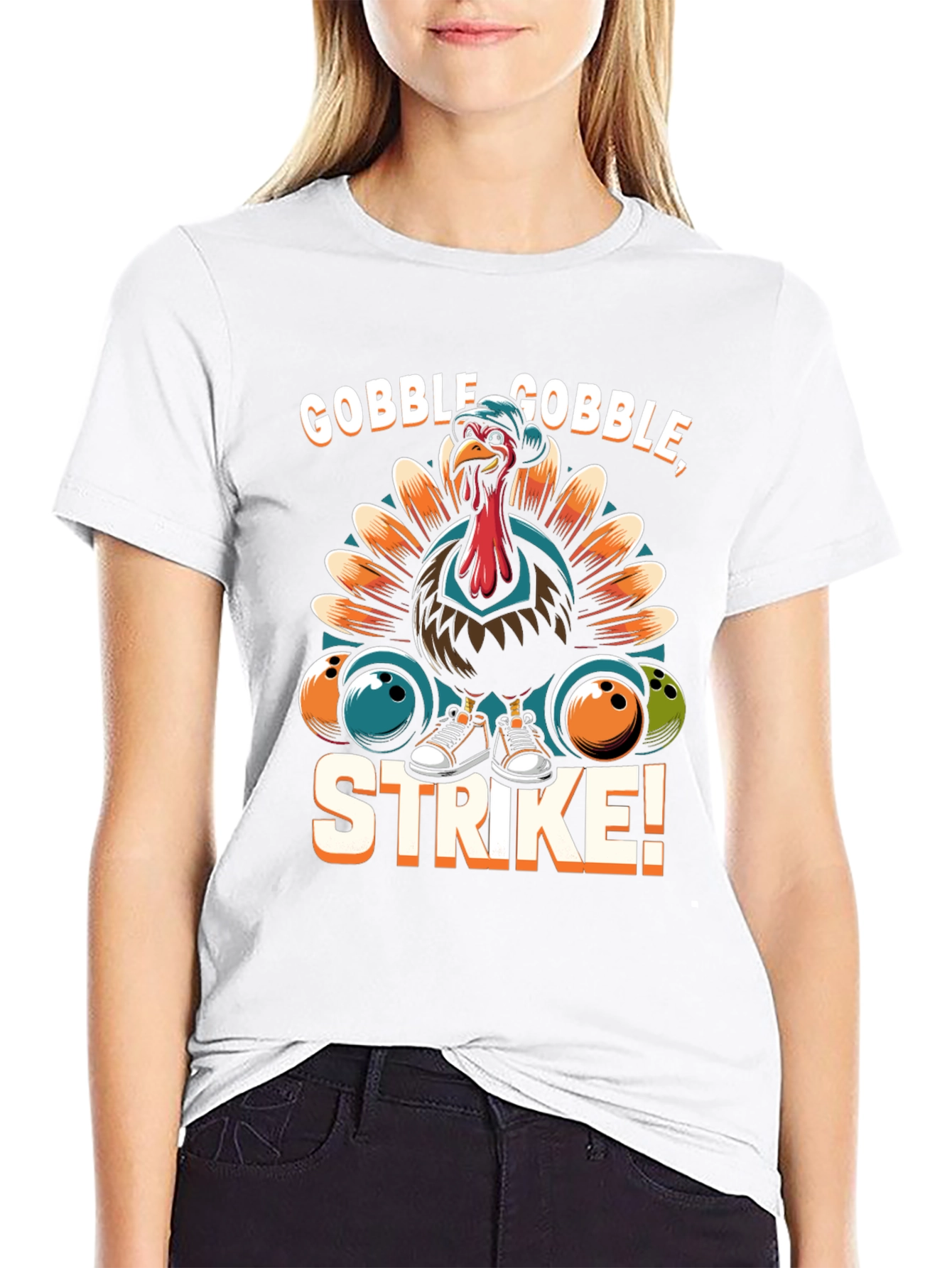 Gobble Gobble Strike Bowling Turkey T-Shirt