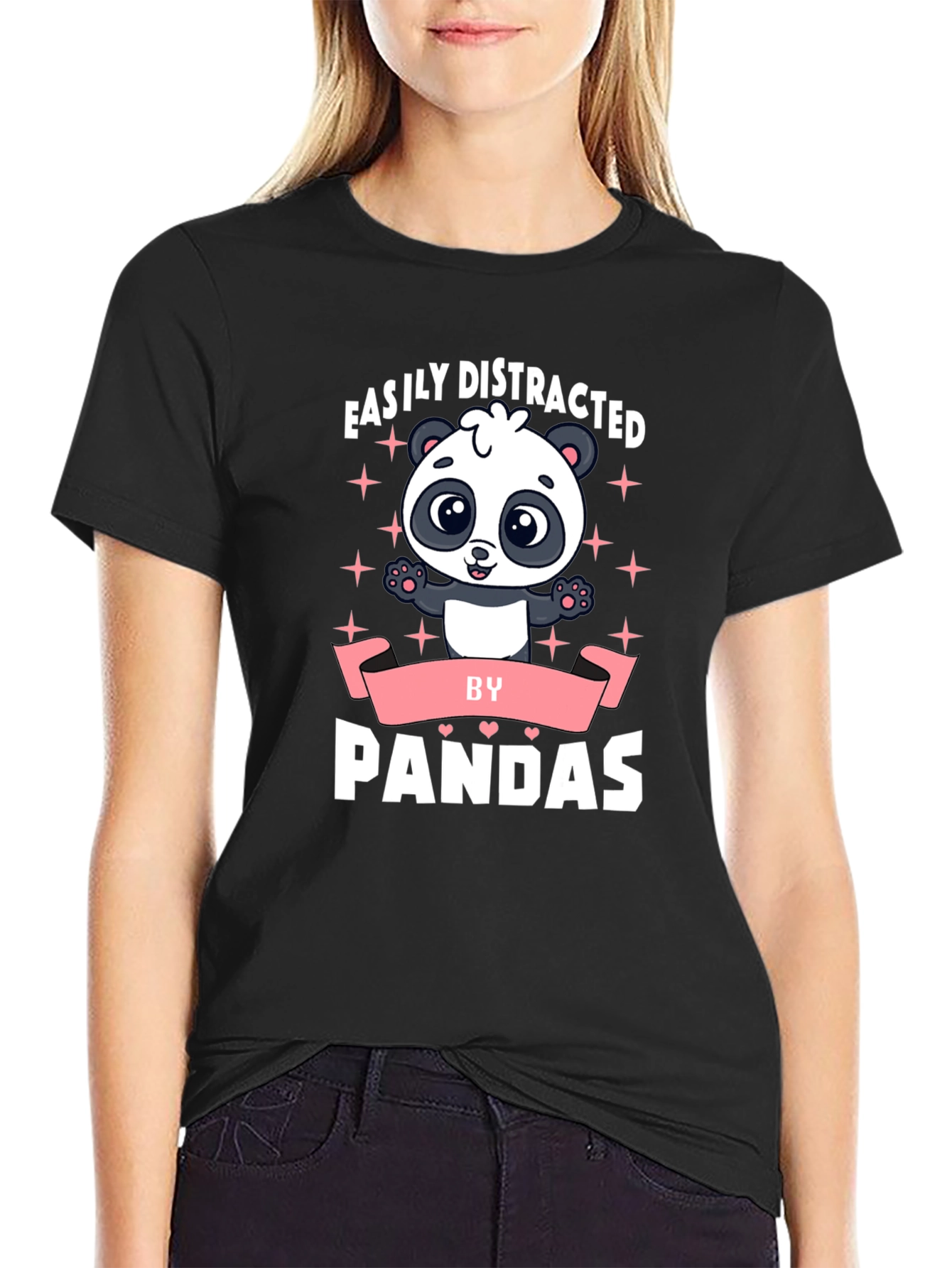 Easily Distracted by Pandas Funny T-Shirt