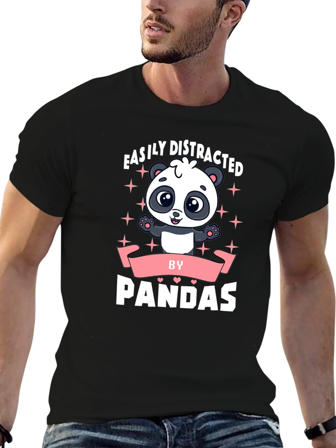Easily Distracted by Pandas Funny T-Shirt
