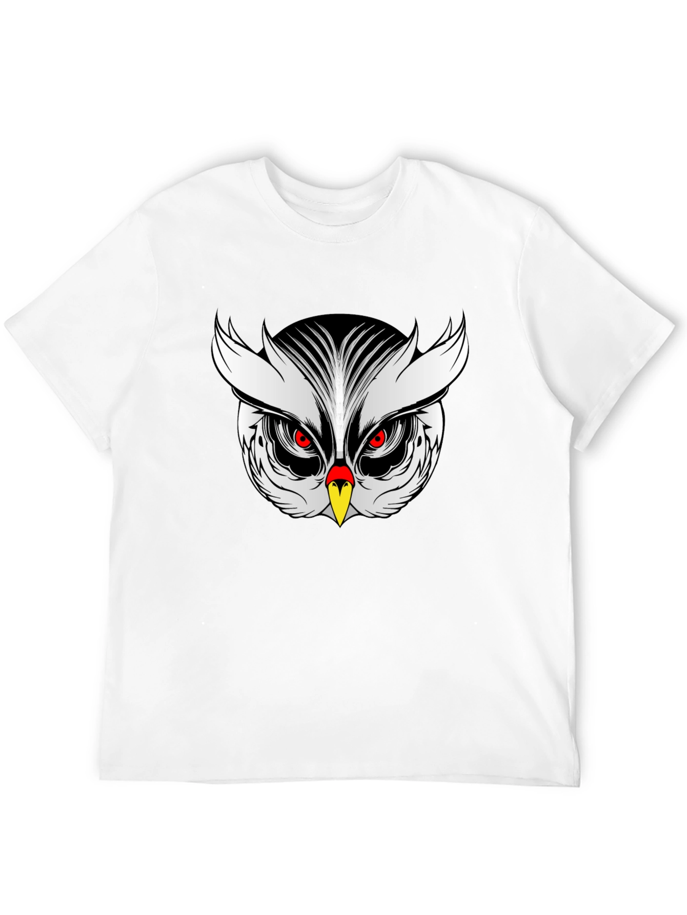 Owl Graphic Print Black T-Shirt