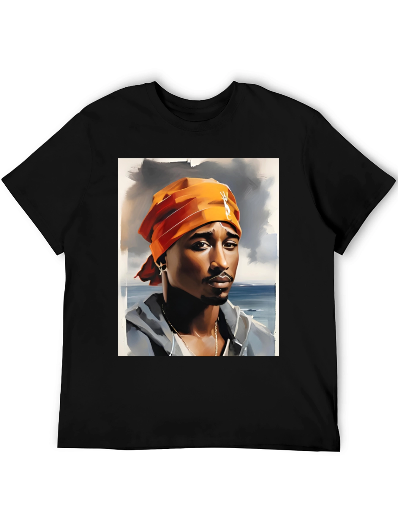 Tupac Graphic Print T-Shirt - Classic Hip Hop Style
